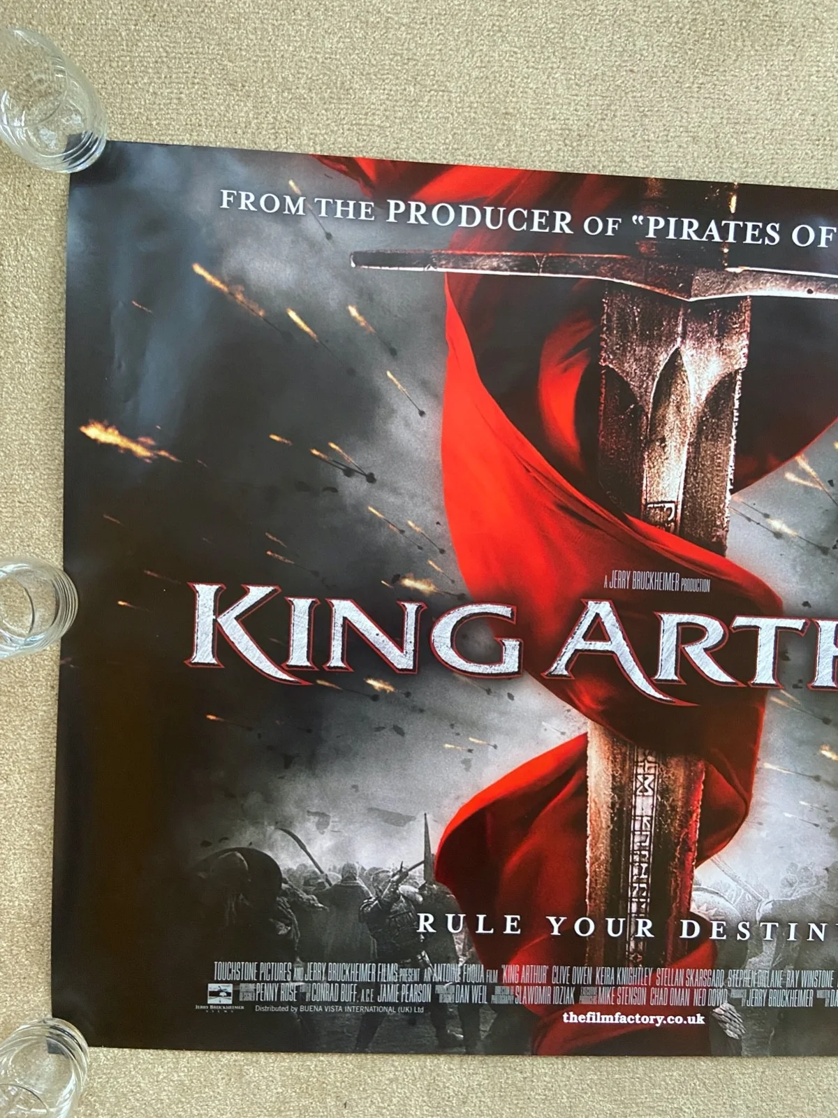 KING ARTHUR Clive Owen Keira KnightleyOriginal DSQuad Cinema Poster Rolled 30x40, изображение 4