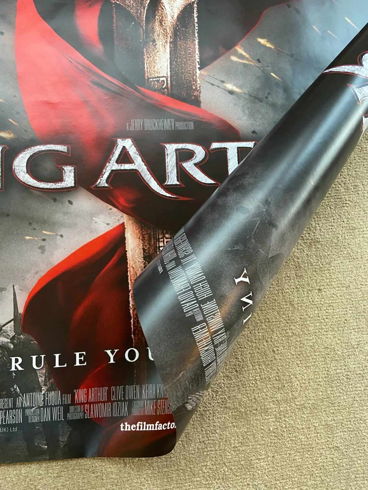 KING ARTHUR Clive Owen Keira KnightleyOriginal DSQuad Cinema Poster Rolled 30x40, изображение 5