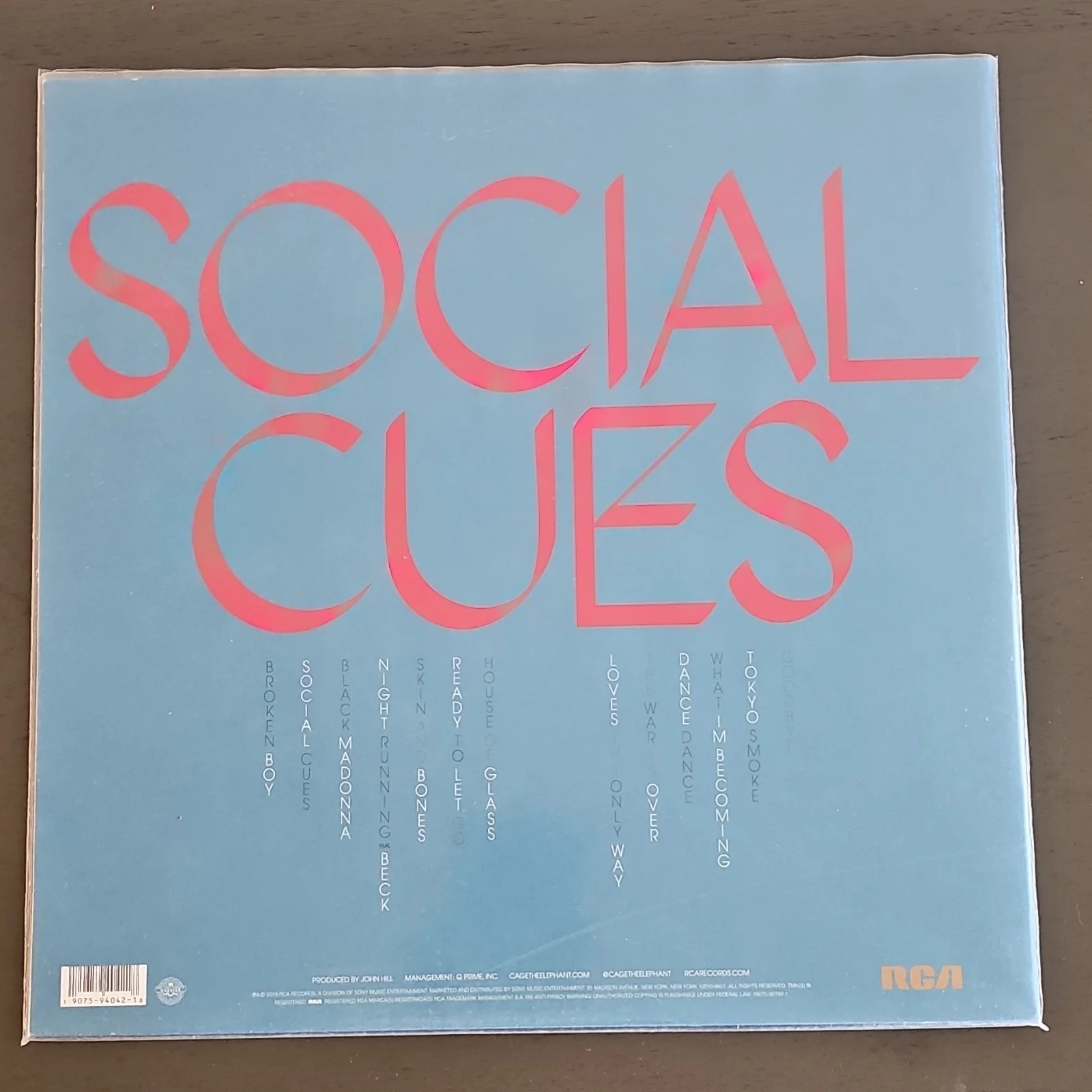 Cage The Elephant Signed Social Cues pink translucent vinyl, изображение 3