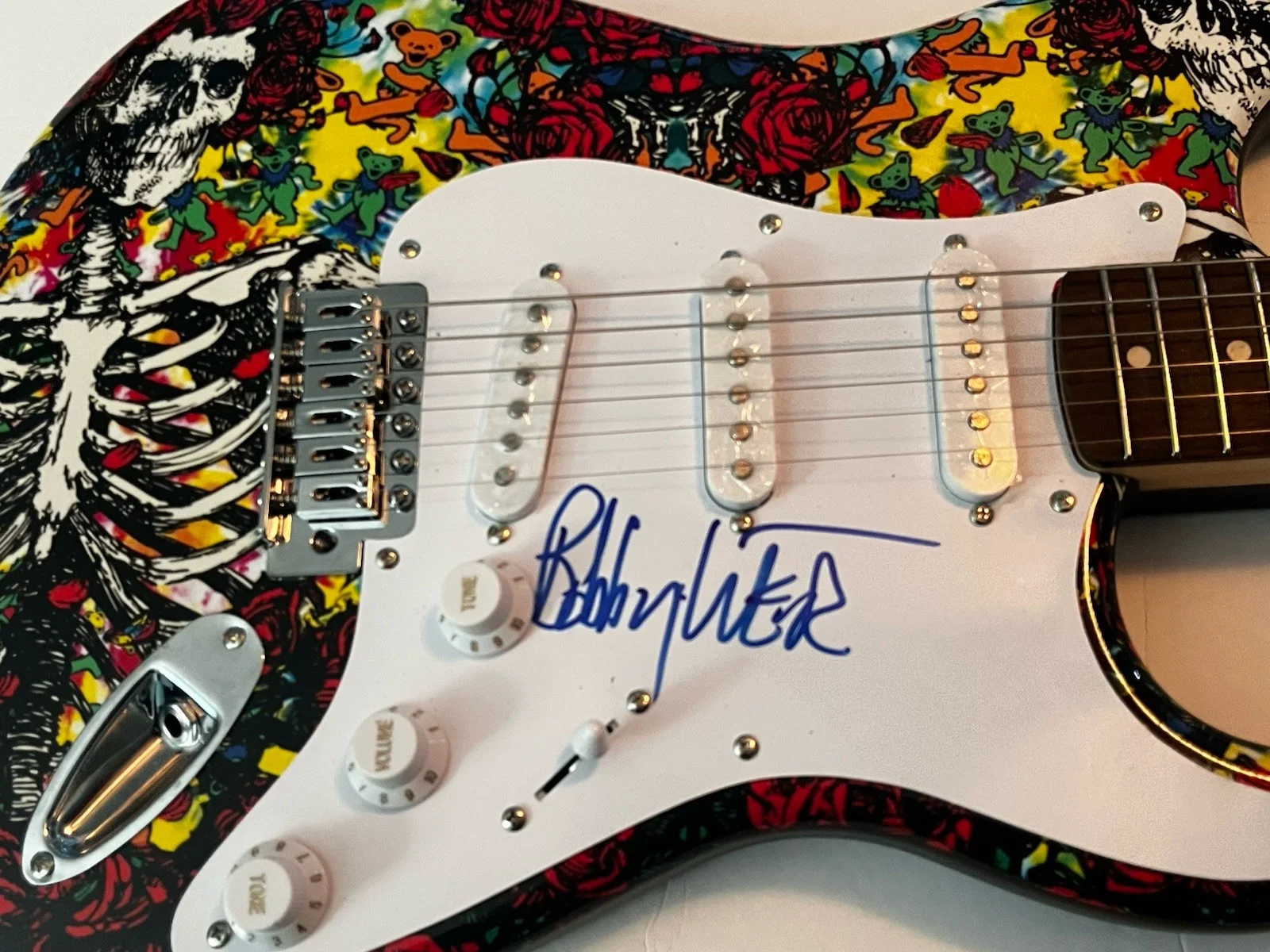 Grateful Dead Signed Bobby Weir Custom Wrapped Fender Strat Guitar PSA/DNA MINT!, image 2