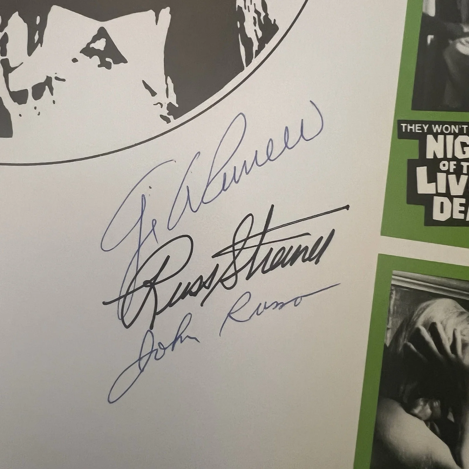 George A. Romero — Night Of The Living Dead Signed 1988 Uncut Card Sheet George Romero John Russo, изображение 4