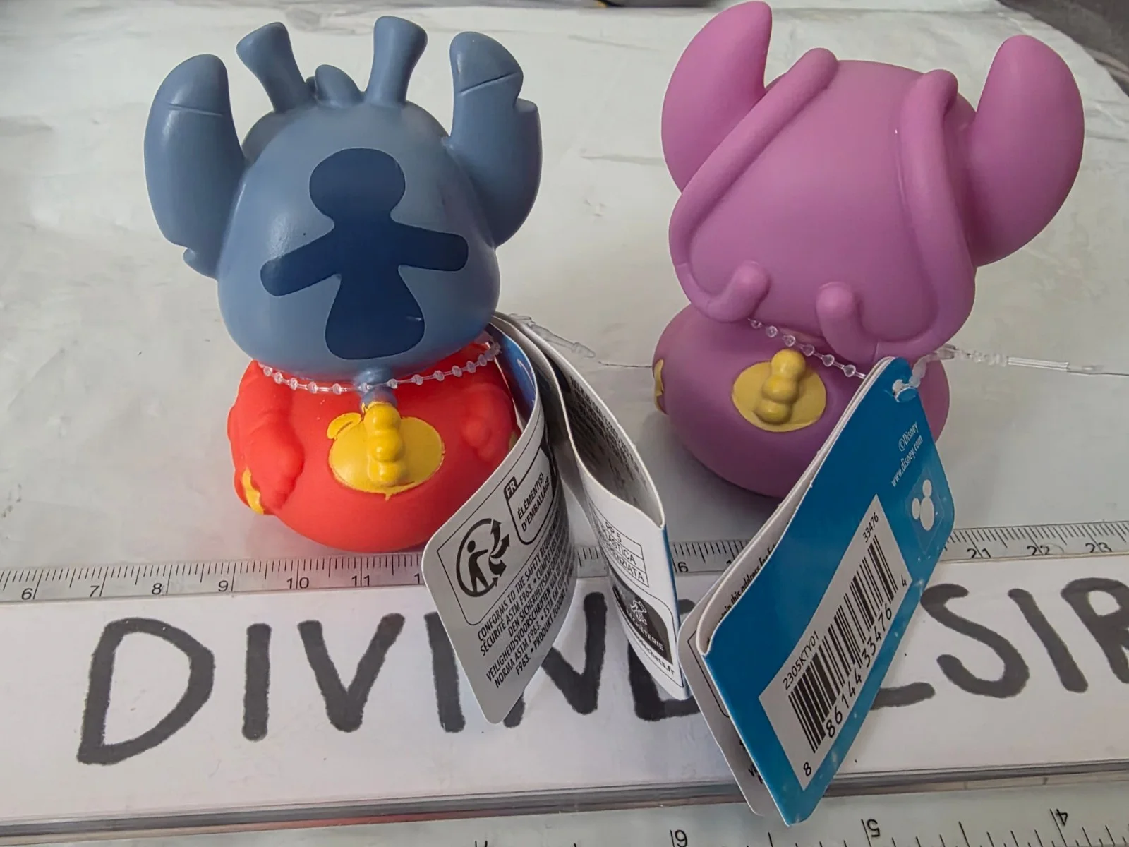 Disney Rubber Ducks Duckalooz Experiment 626 Stitch and Angel NEW from Lilo and, изображение 2