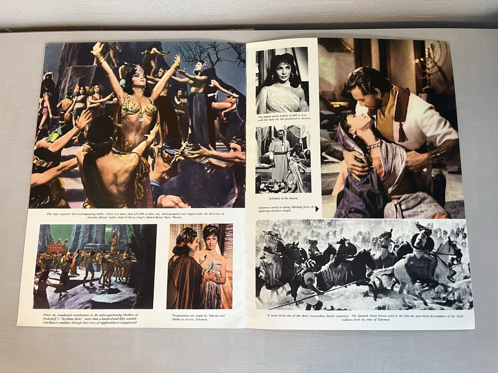Solomon and Sheba 1959 Cinema Film Souvenir Programme Brynner Lollobrigida, image 4