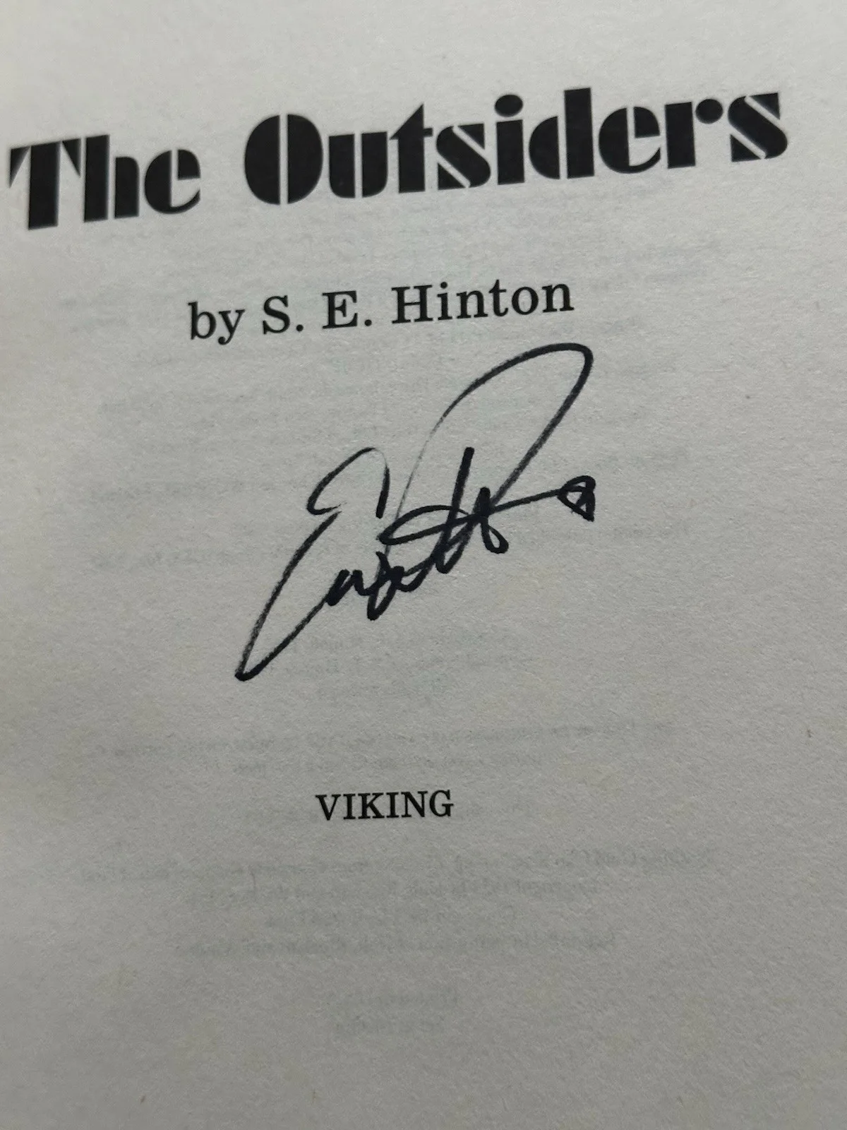 The Outsiders 40th Edition Book Signed By Broadway Cast Members SEE ALL PHOTOS, image 3