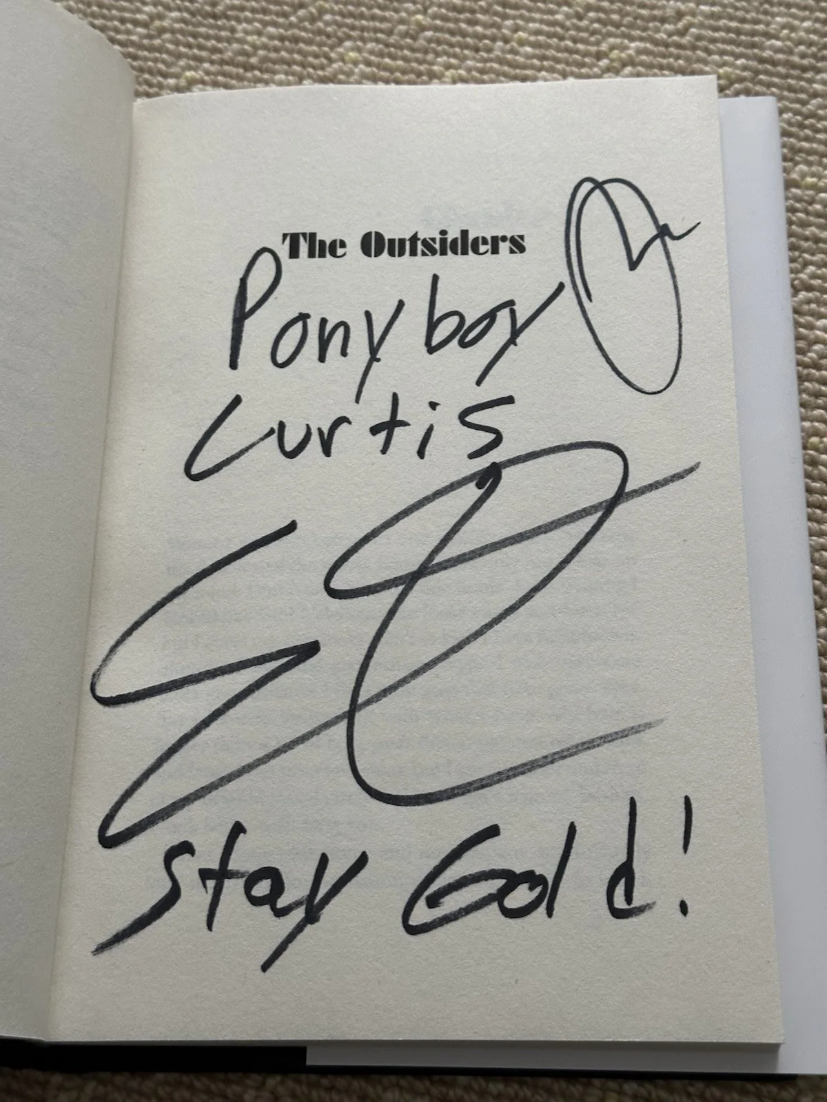 The Outsiders 40th Edition Book Signed By Broadway Cast Members SEE ALL PHOTOS, image 4