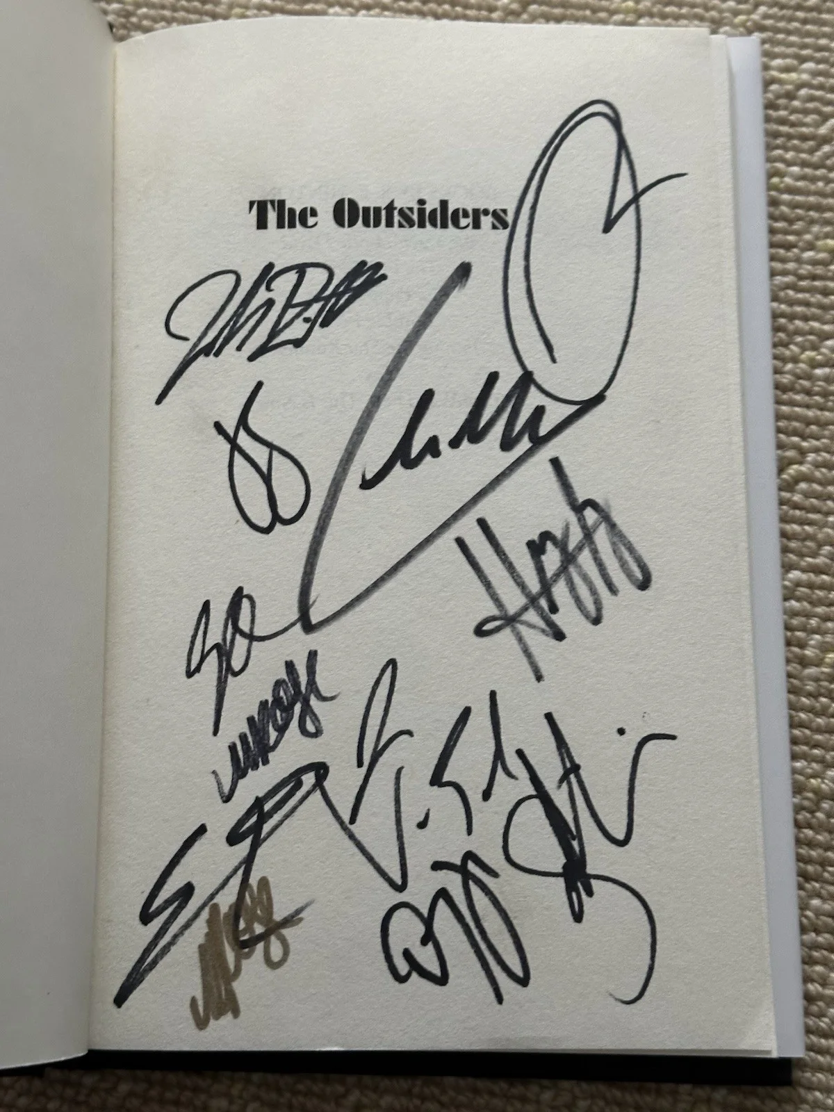 The Outsiders 40th Edition Signed Book By Broadway Cast Members, image 2