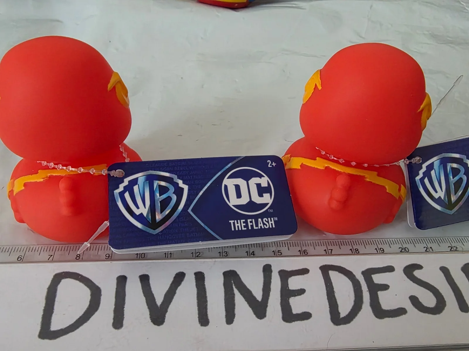 Warner Brother DC Rubber Ducks Duckalooz Flash X2 NEW, image 2