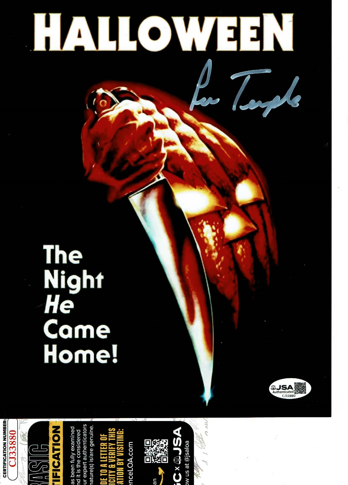 Lew temple — Halloween actor Lew Temple autographed 8x10 color photo JSA Certified **