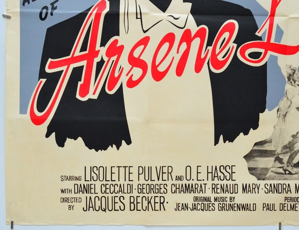 THE ADVENTURES OF ARSENE LUPIN (1957) Original Quad Poster - Robert Lamoureux, изображение 4