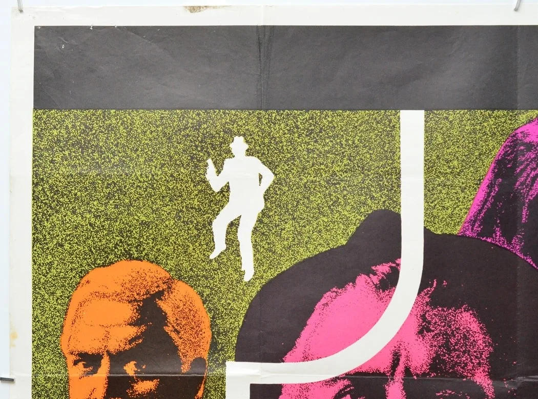 NEW FACE IN HELL (1970) Original Cinema Quad Movie Poster (P.J.) George Peppard, изображение 2