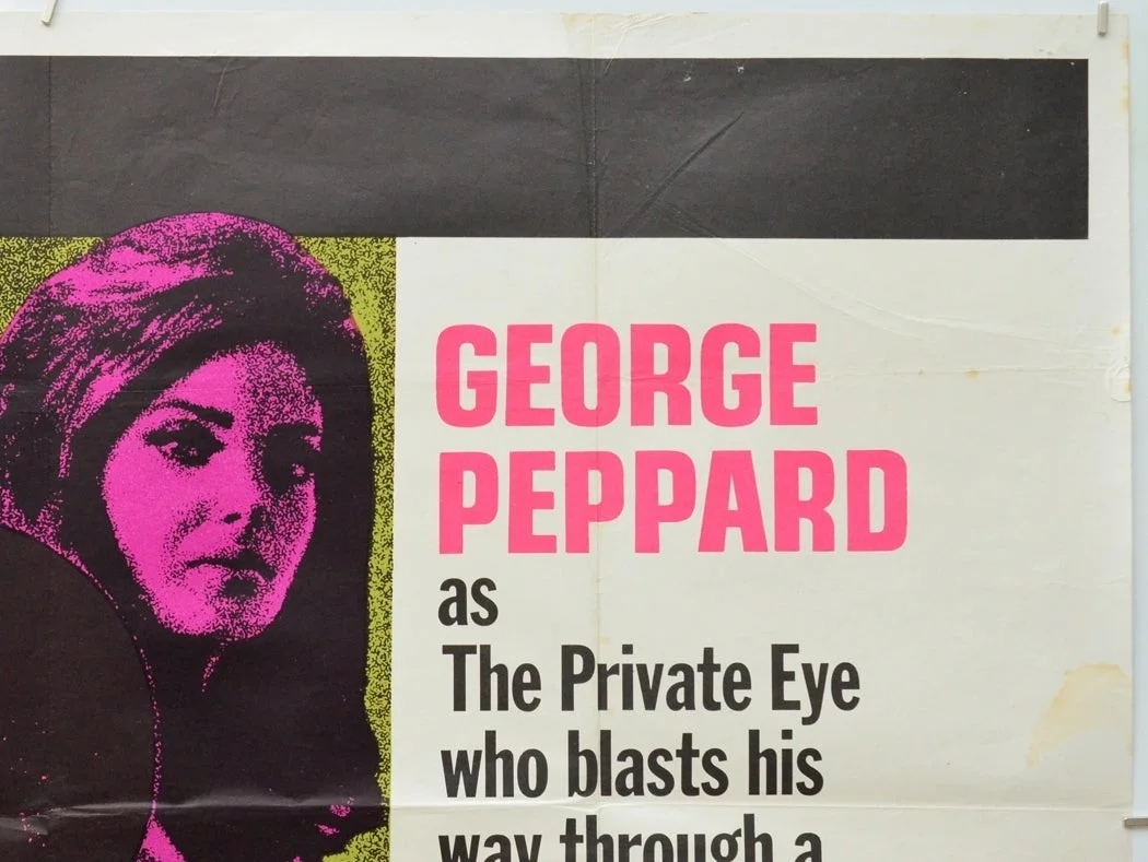 NEW FACE IN HELL (1970) Original Cinema Quad Movie Poster (P.J.) George Peppard, изображение 3