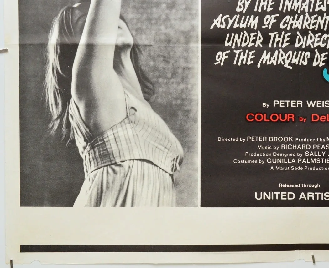MARAT/SADE (1966) Original Cinema Quad Film Poster - Peter Brook, Patrick Magee, изображение 4