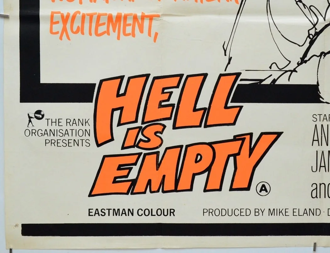 HELL IS EMPTY (1969) Original Cinema Quad Poster - Martine Carol, Anthony Steel, изображение 4