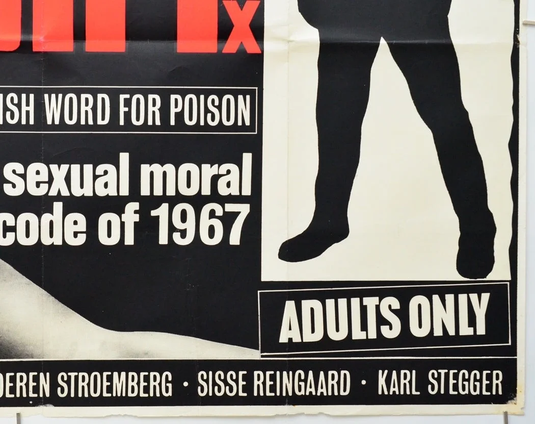GIFT (1966) Original Quad Film Poster (Venom) Knud Leif Thomsen, Poul Reichhardt, изображение 5