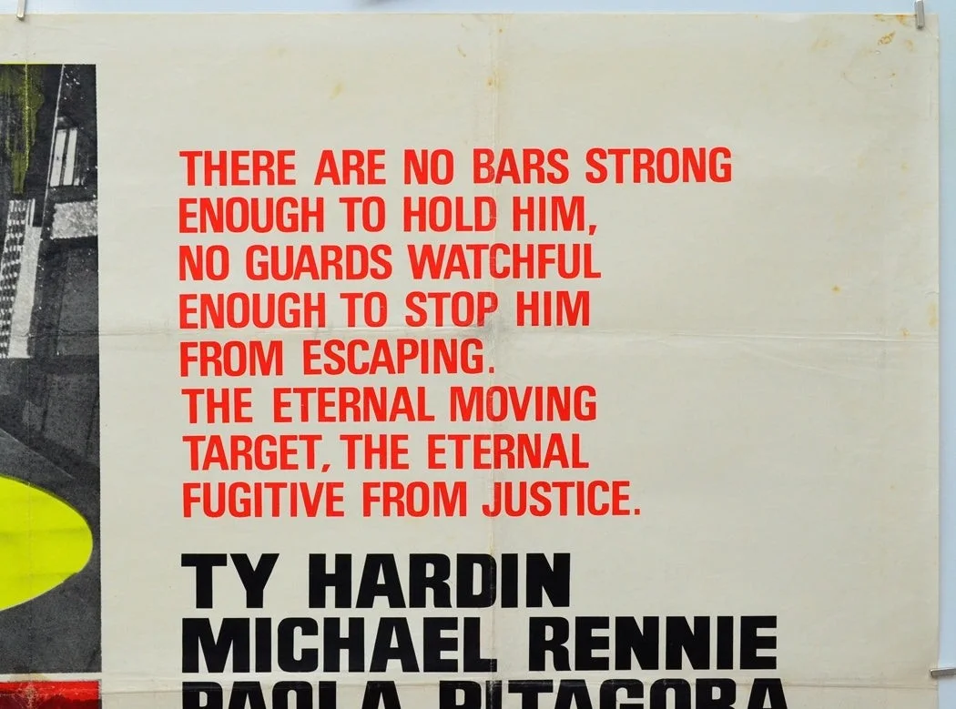 DEATH ON THE RUN (1968) Original Quad Movie Poster - Ty Hardin, Michael Rennie, изображение 3