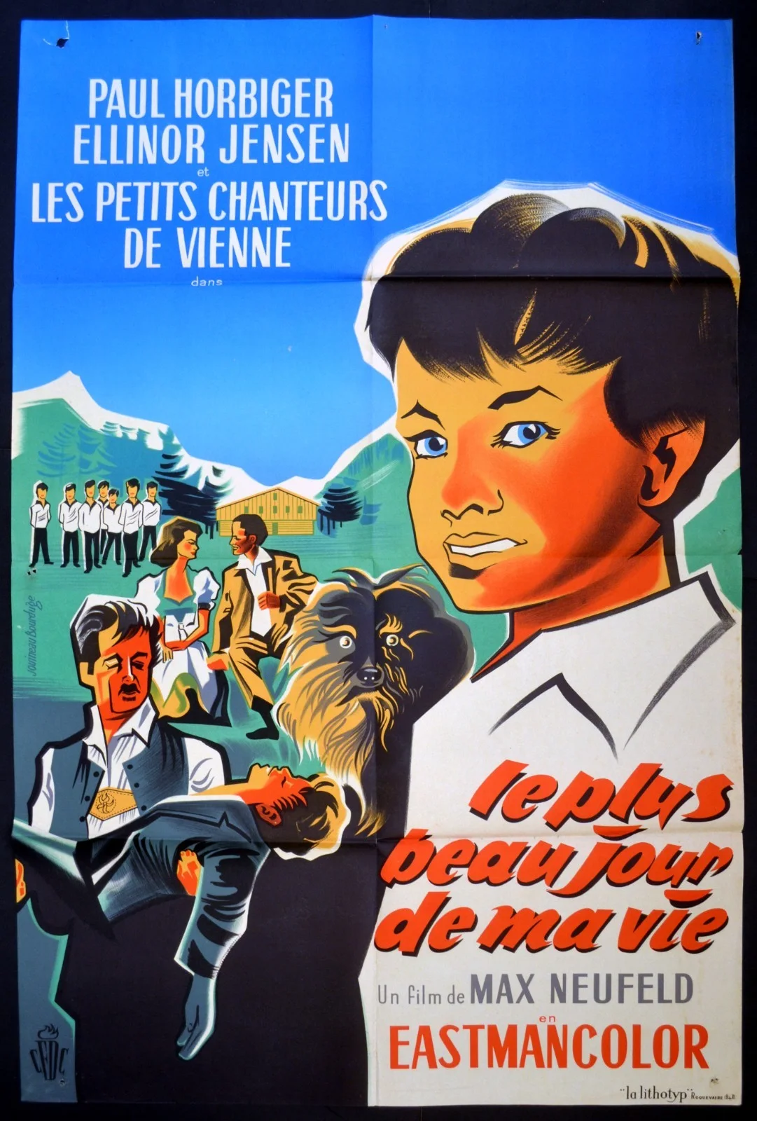 BEST DAY OF MY LIFE 1957 Michael Ande, Joseph Egger FRENCH POSTER, изображение 2