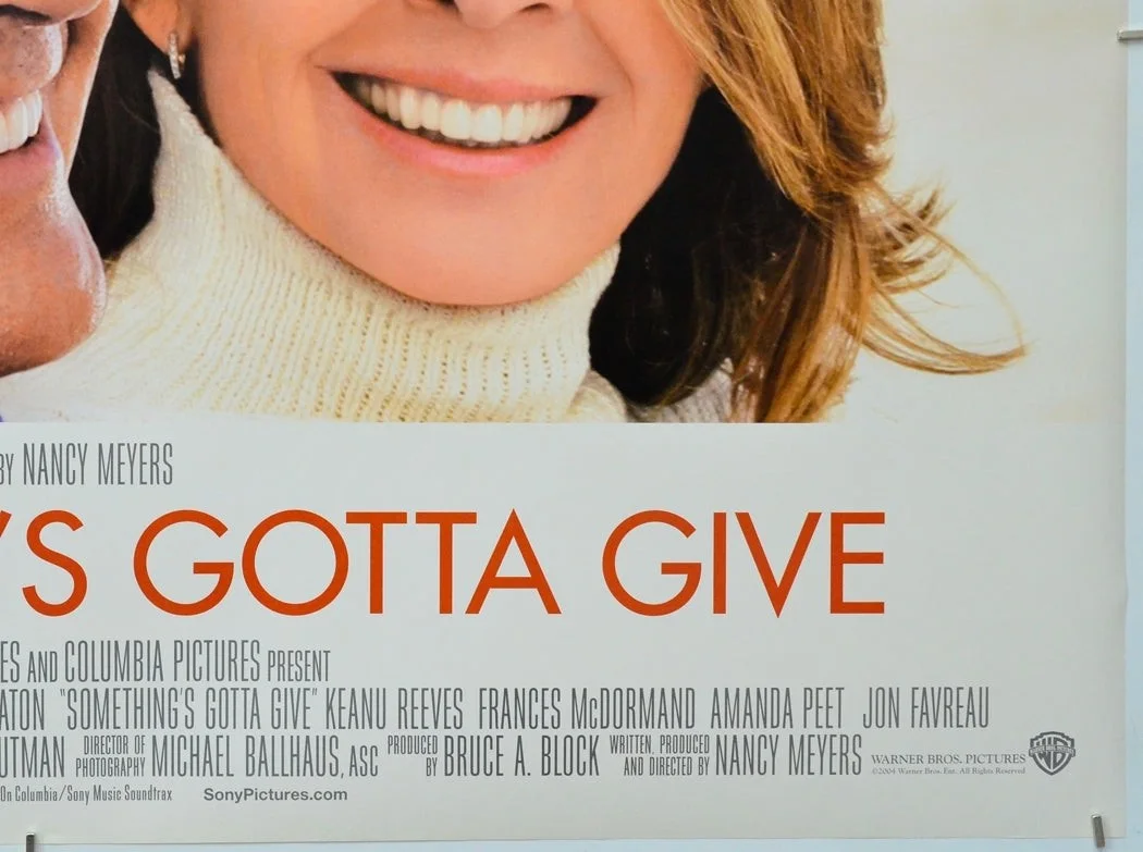 SOMETHING'S GOTTA GIVE (2004) Quad Cinema Poster - Jack Nicholson, Keanu Reeves, image 5
