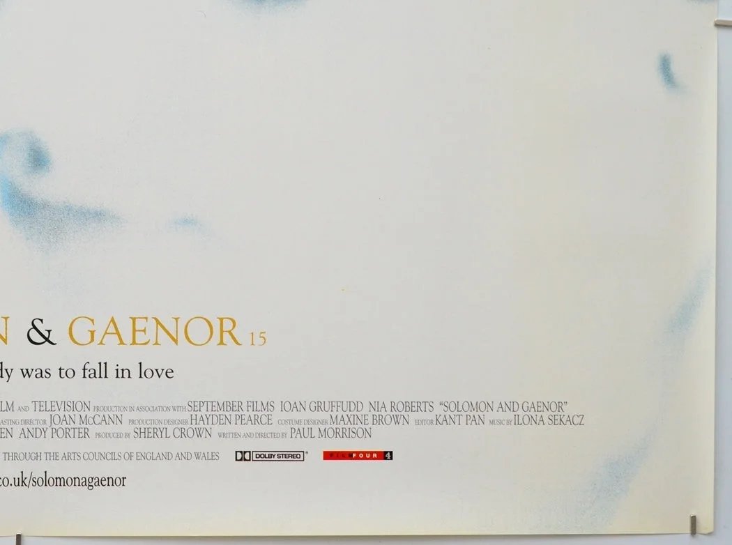 SOLOMON AND GAENOR (1998) Original Quad Film Poster - Ioan Gruffudd, Nia Roberts, изображение 5