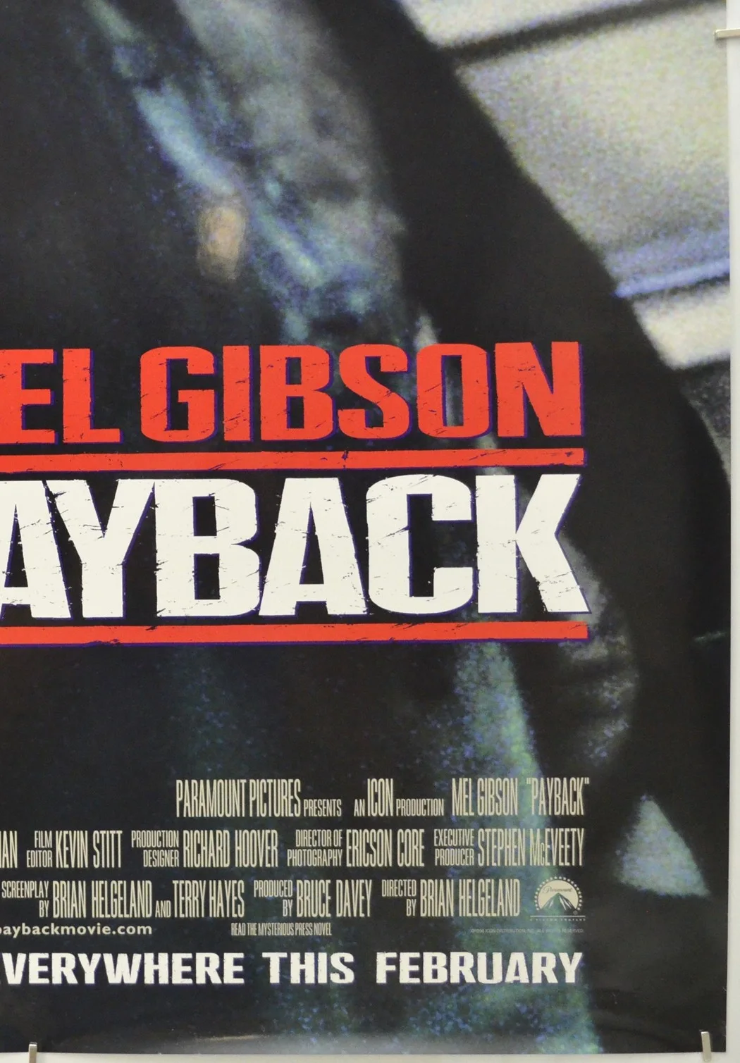 PAYBACK (1998) Original One Sheet Movie Poster - Mel Gibson, Gregg Henry (SS), image 5