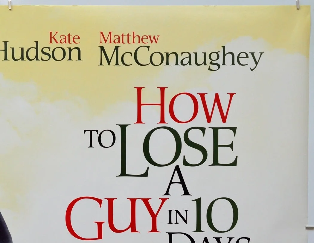 HOW TO LOSE A GUY IN 10 DAYS (2003) Original Quad Movie Poster - Kate Hudson, изображение 3