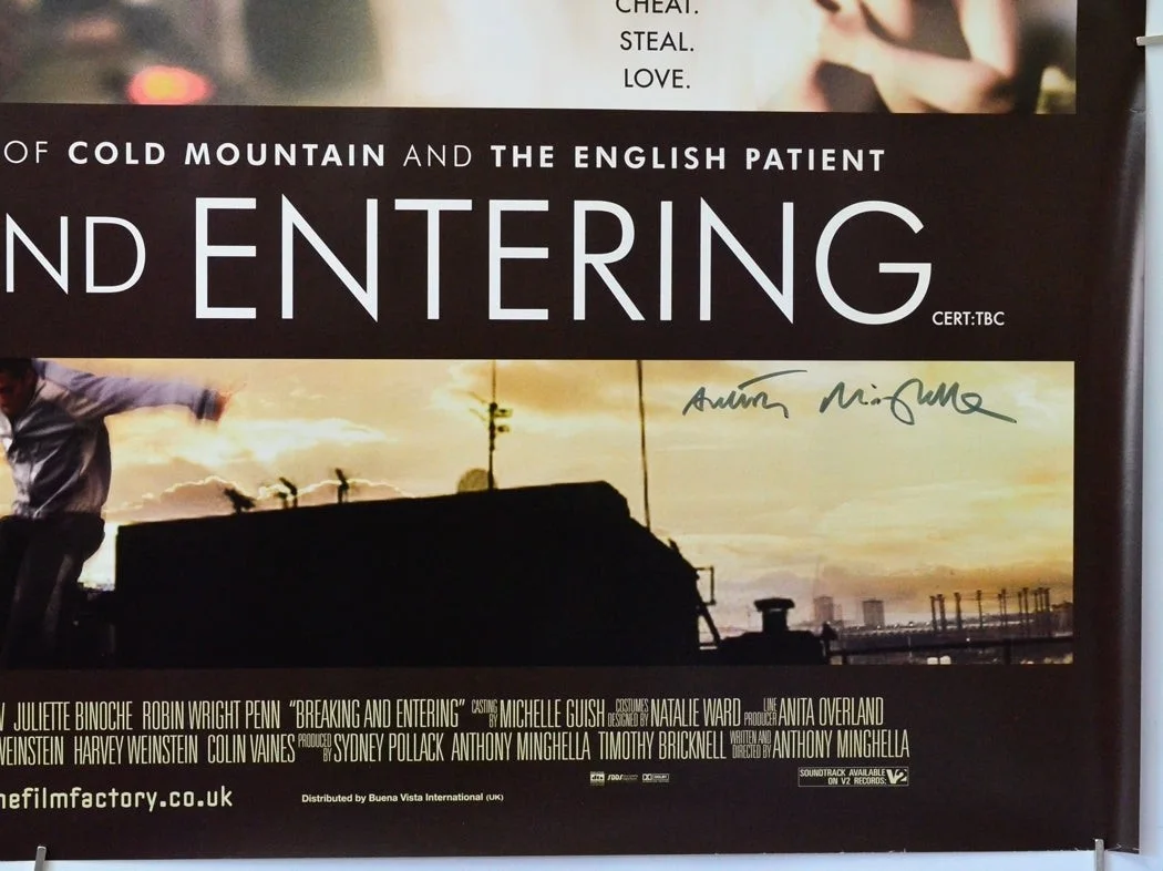 BREAKING AND ENTERING (2006) Original Quad Poster - Anthony Minghella Signed?, image 5