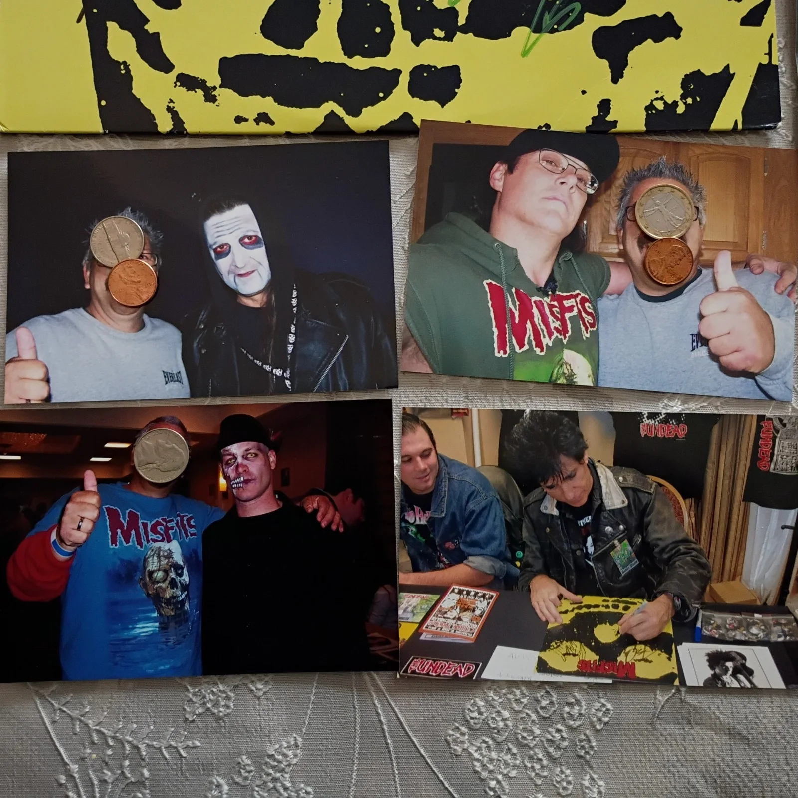 Misfits signed By 5 vinyl & signed By goat poster Photo Proof Jerry Only, image 2