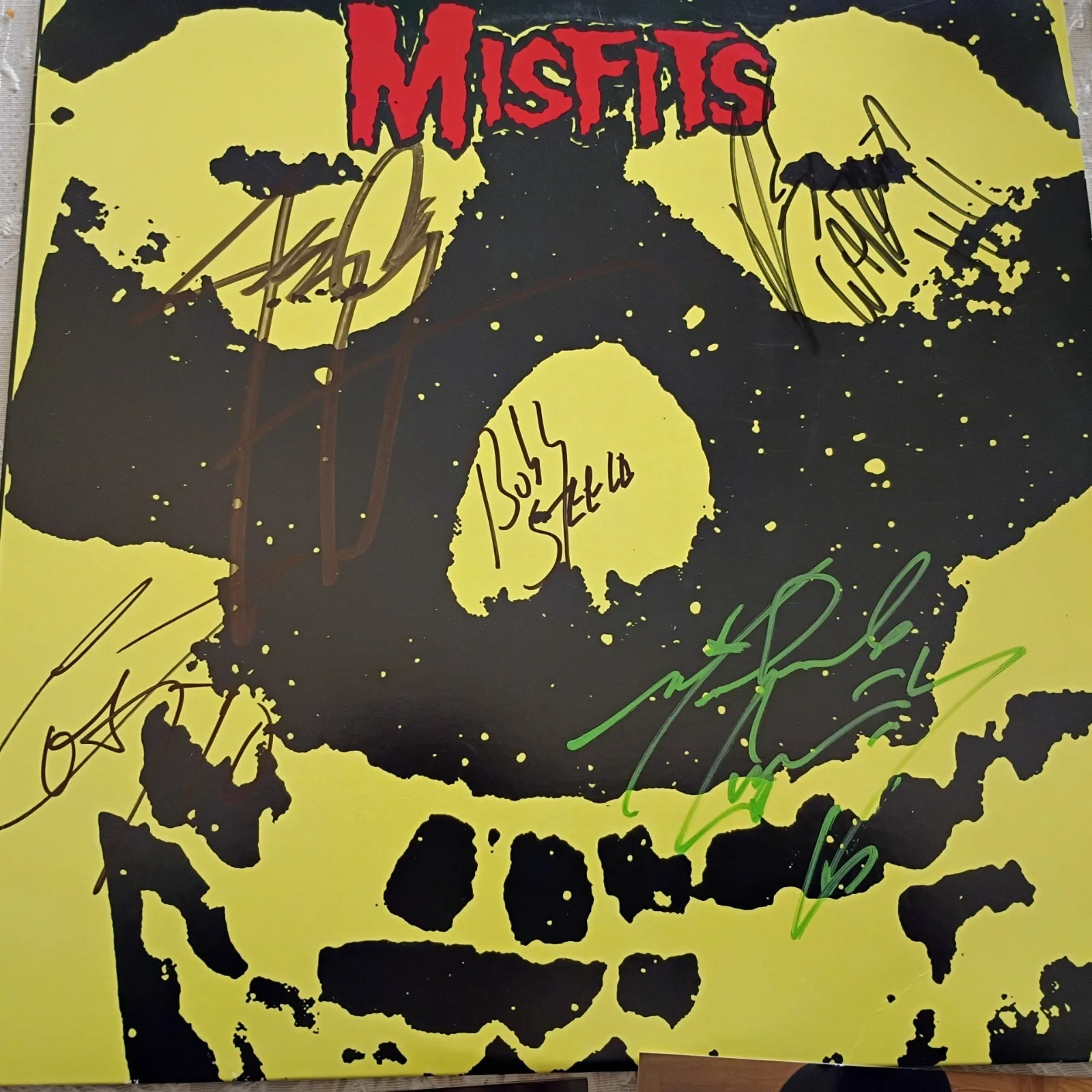 Misfits signed By 5 vinyl & signed By goat poster Photo Proof Jerry Only, image 4