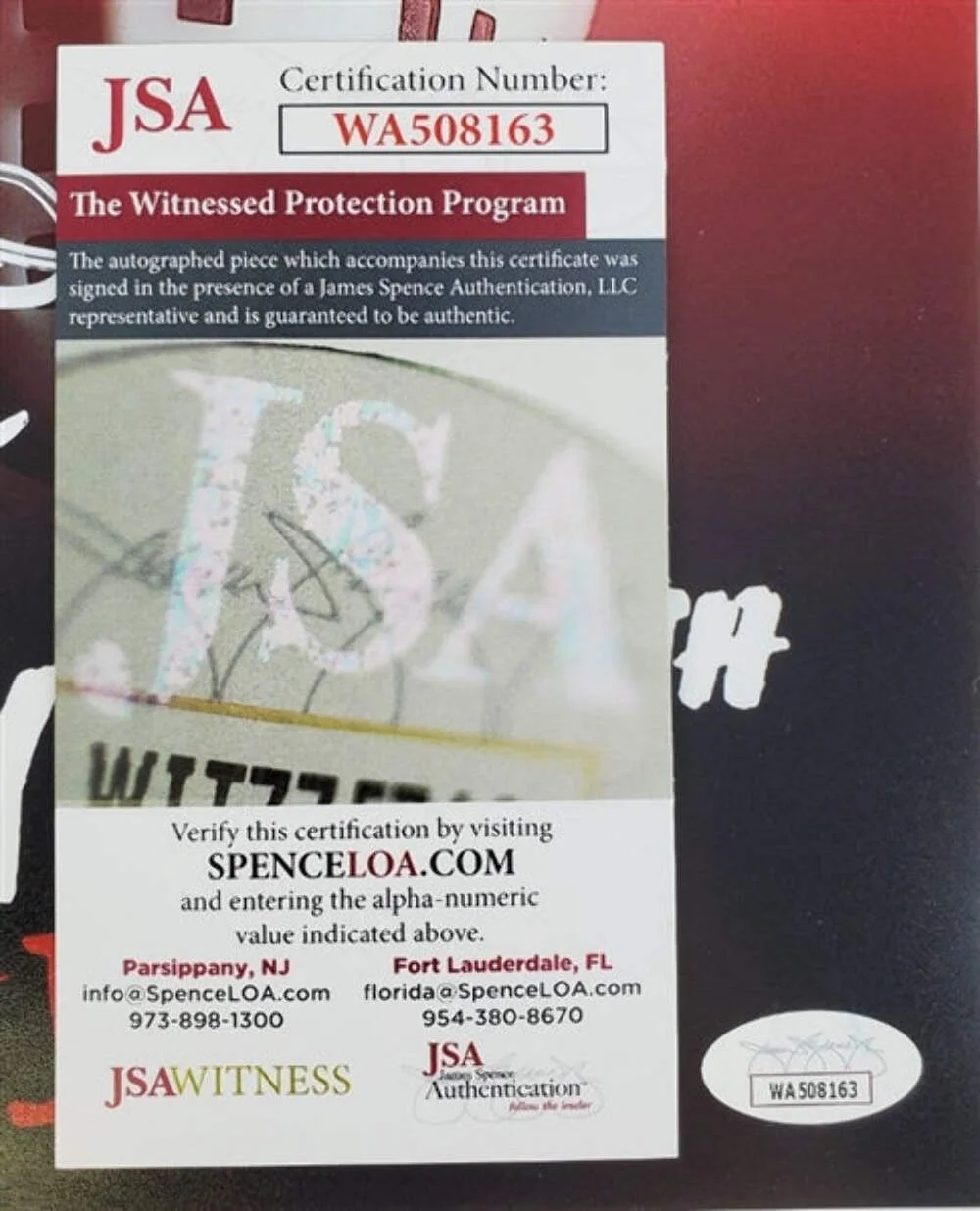 Dick Wieand — Dick Wieand "Roy/Jason" Signed (JSA COA) Friday the 13th Part V: A New Beginning, изображение 3