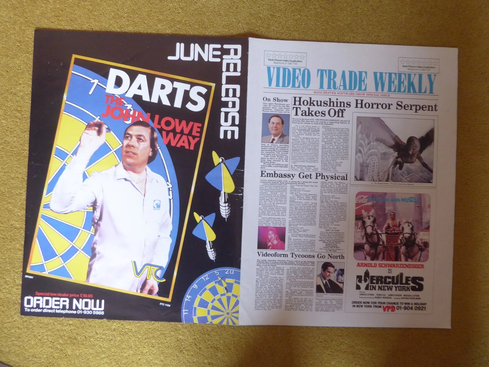Original 1980's Video Trade Weekly Mag Ad Tanya's Island/Darts(VTC) Pre Cert, изображение 2