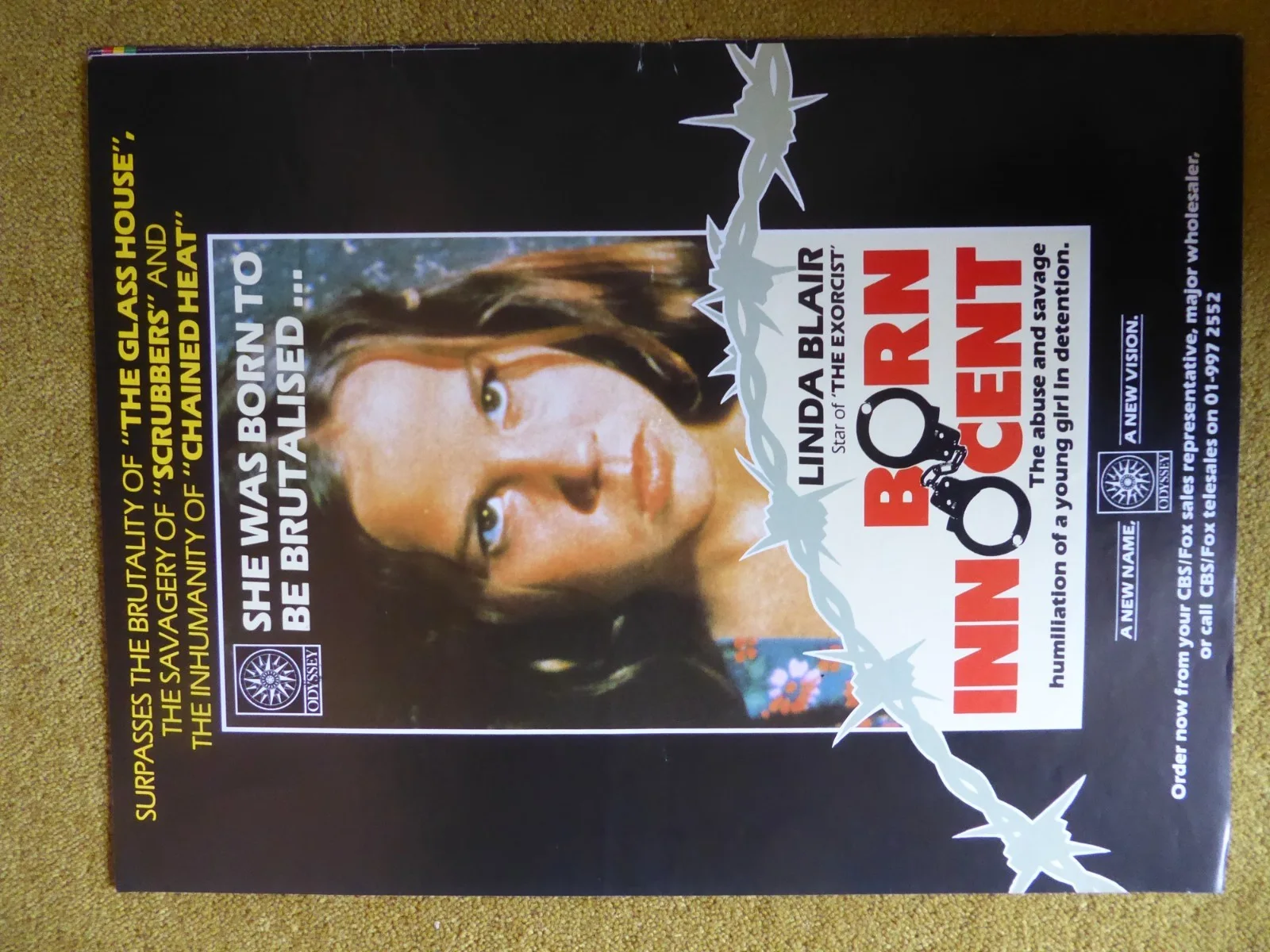 Original 1980's Video Trade Mag Advert Born Innocent/Carnival Of Blood Pre Cert, изображение 2