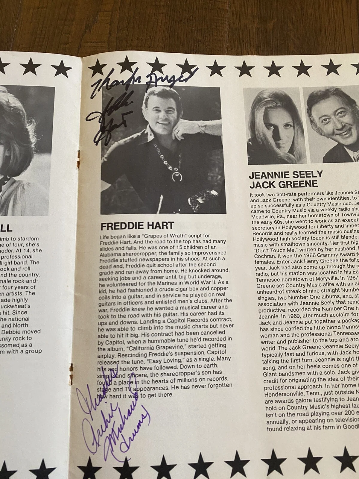 tammy wynette statler cal smith others signed autograph country Music program!, image 3