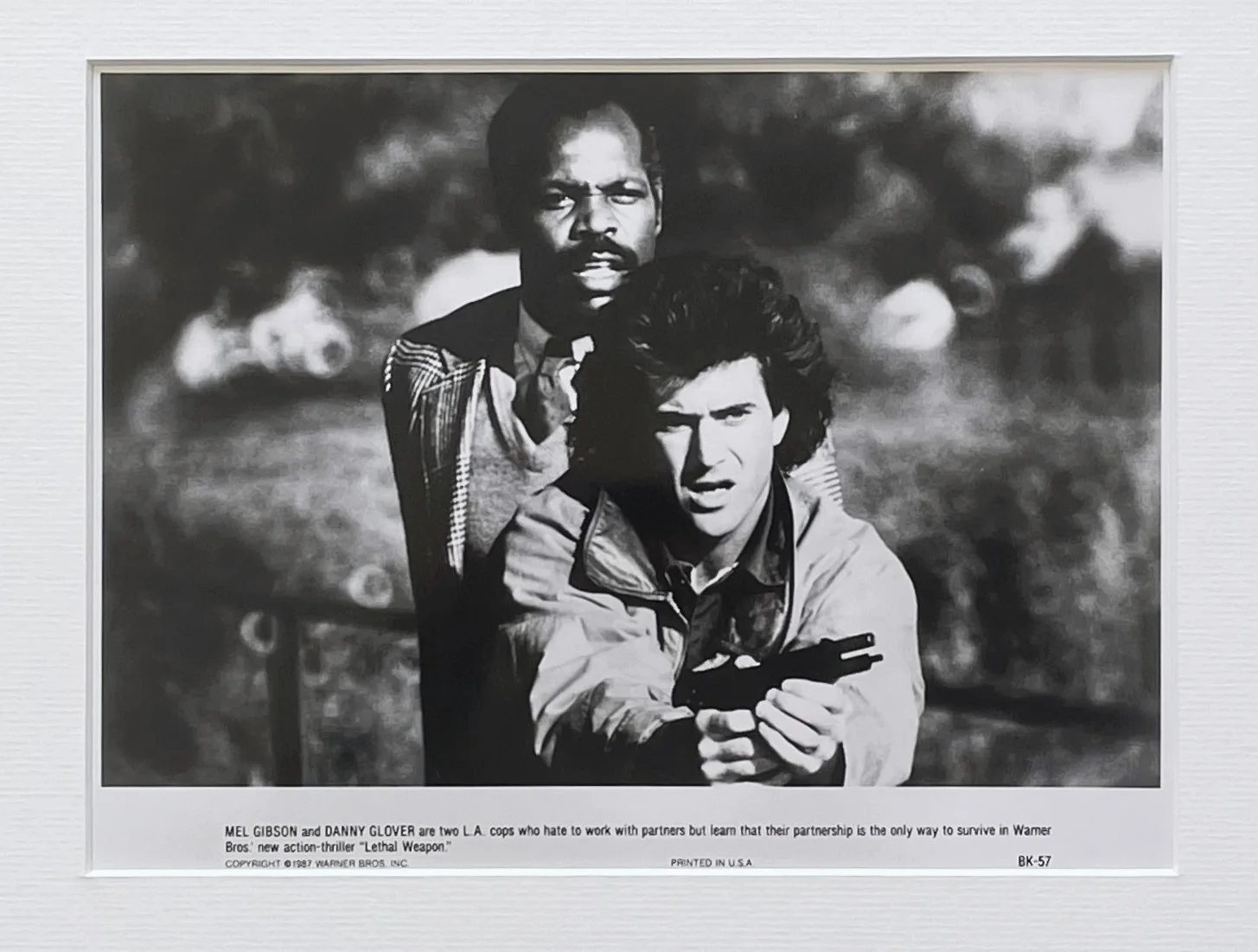 Lethal Weapon Photo Original Framed 8X10 Inch B&W Press Publicity Still, изображение 3
