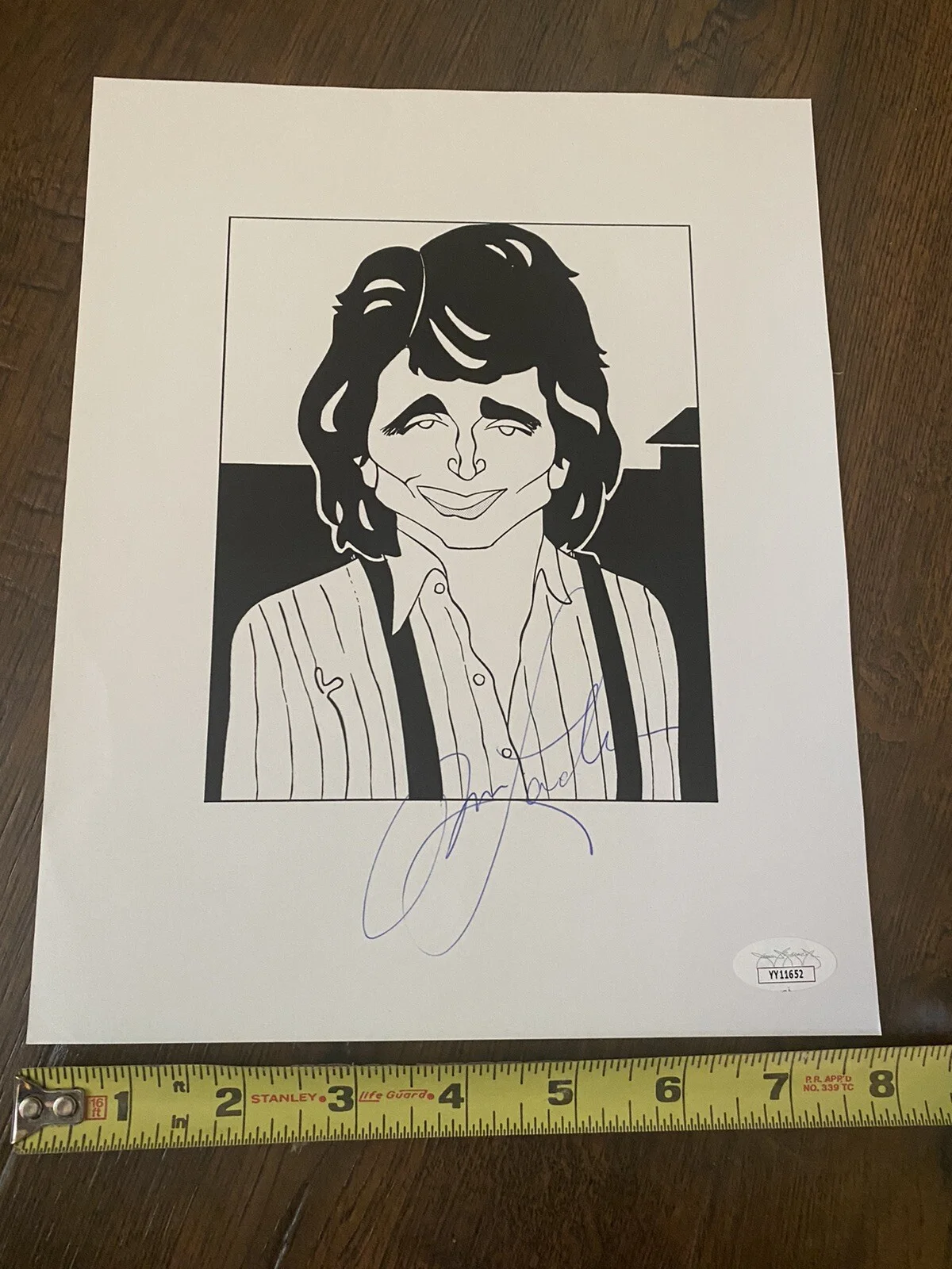 michael landon actor prairie bonanza autograph 8x10 Cartoon Photo Jsa Pleaseread, изображение 4