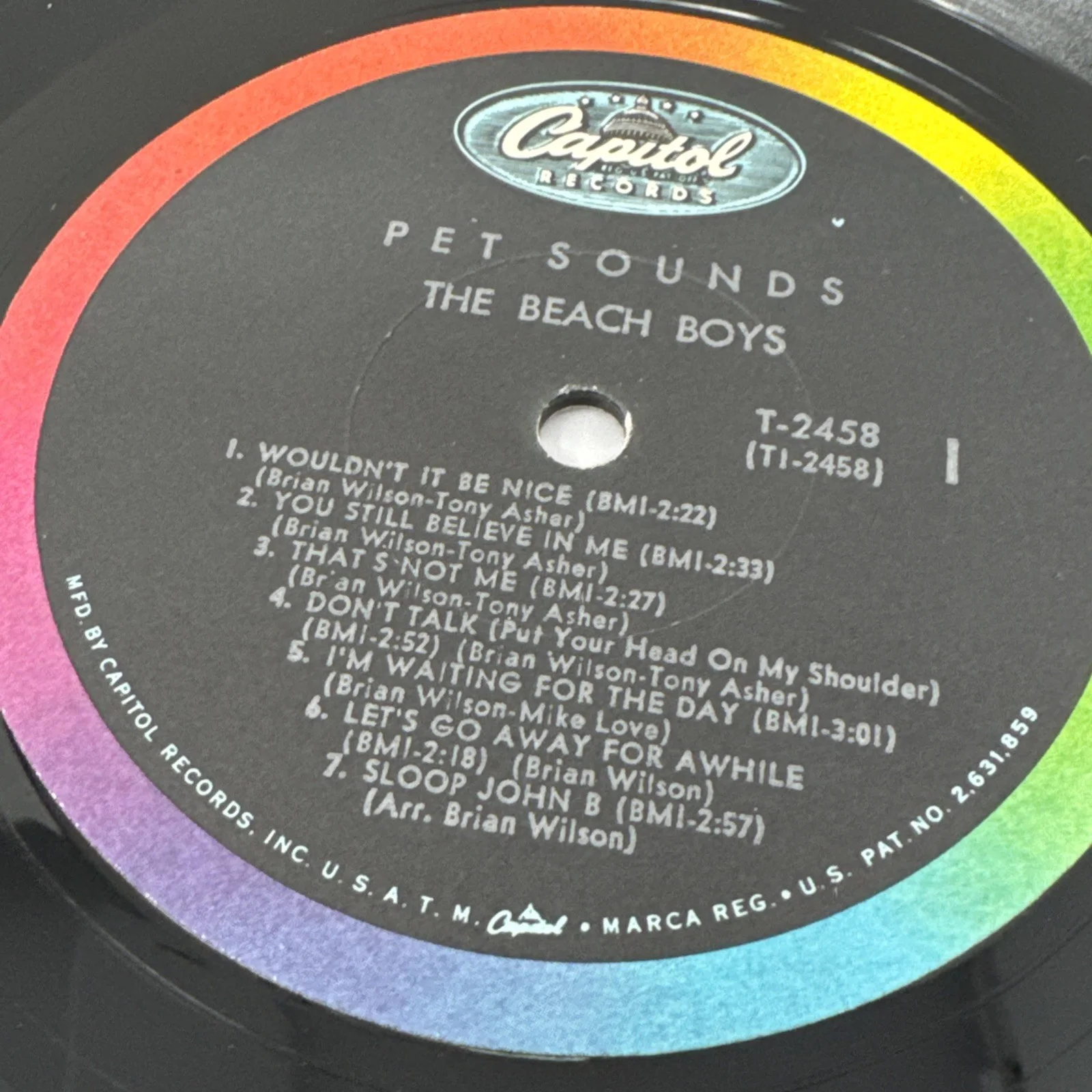 Beach Boys Pet Sounds Vinyl LP SIGNED In Person by Brian Wilson, Al Jardine, +1, изображение 5