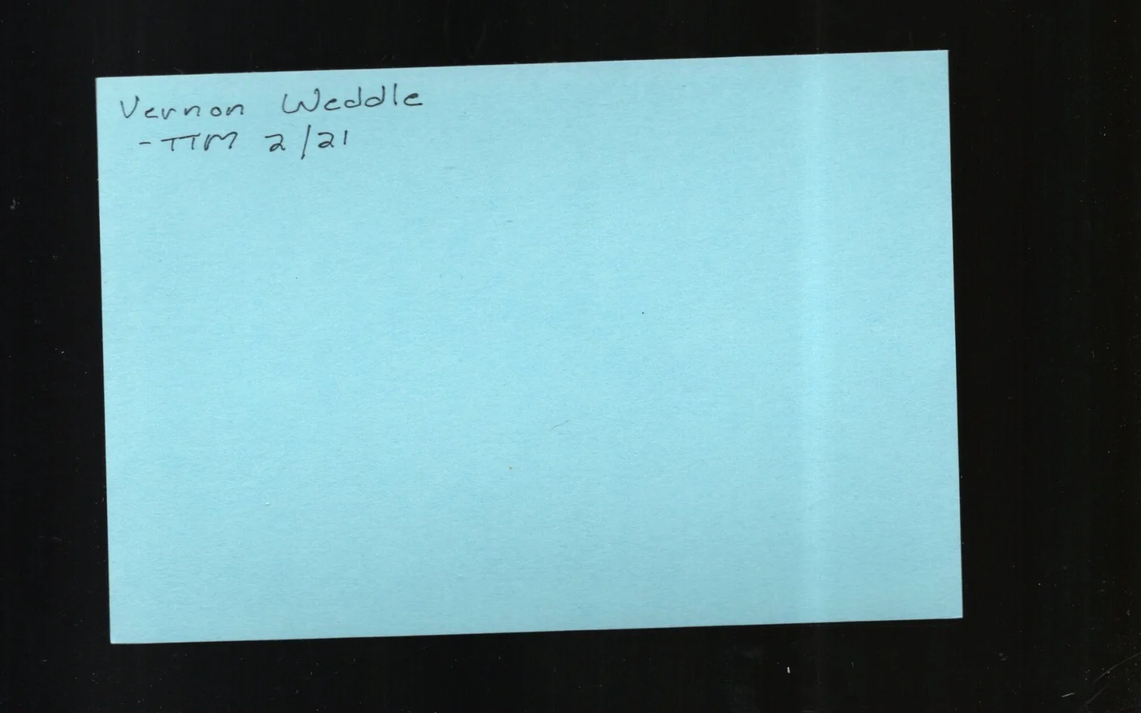 Vernon Weddle - Actor * Signed Index Card * Short Circuit - Filthy Rich, image 2