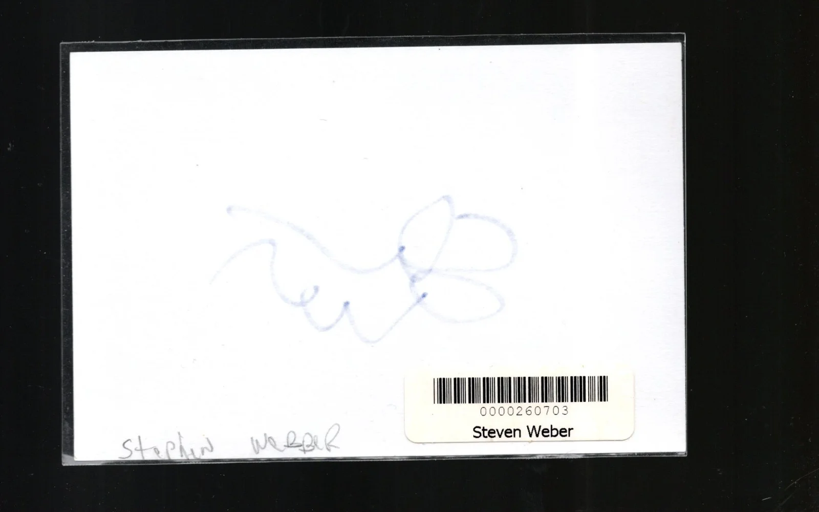 Steven Weber - Actor * Signed Index Card * Wings - Sour Grapes, image 2