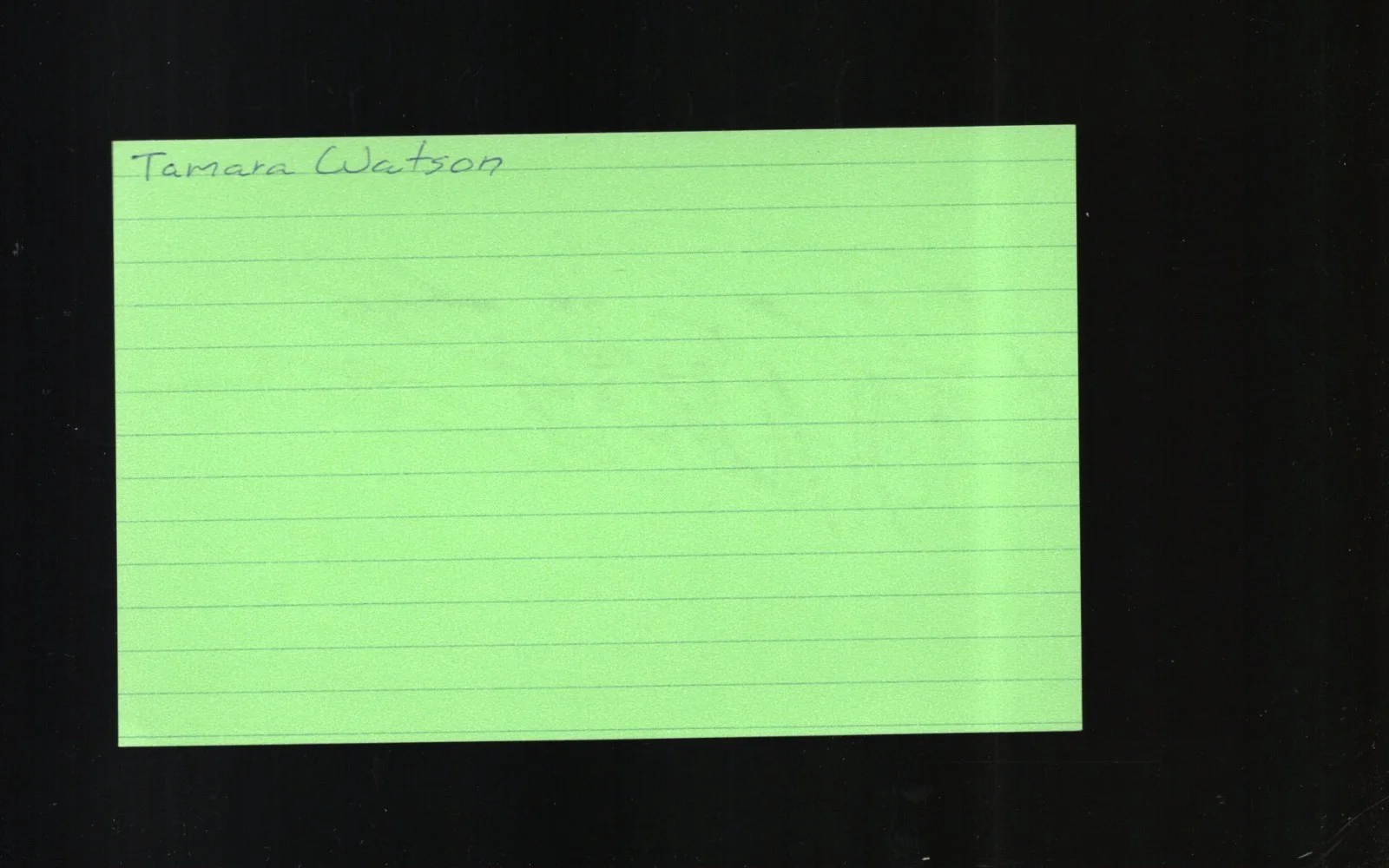 Tamara Marie Watson - Actress * Signed Index Card * Odyssey 5 - Cold Squad, image 2