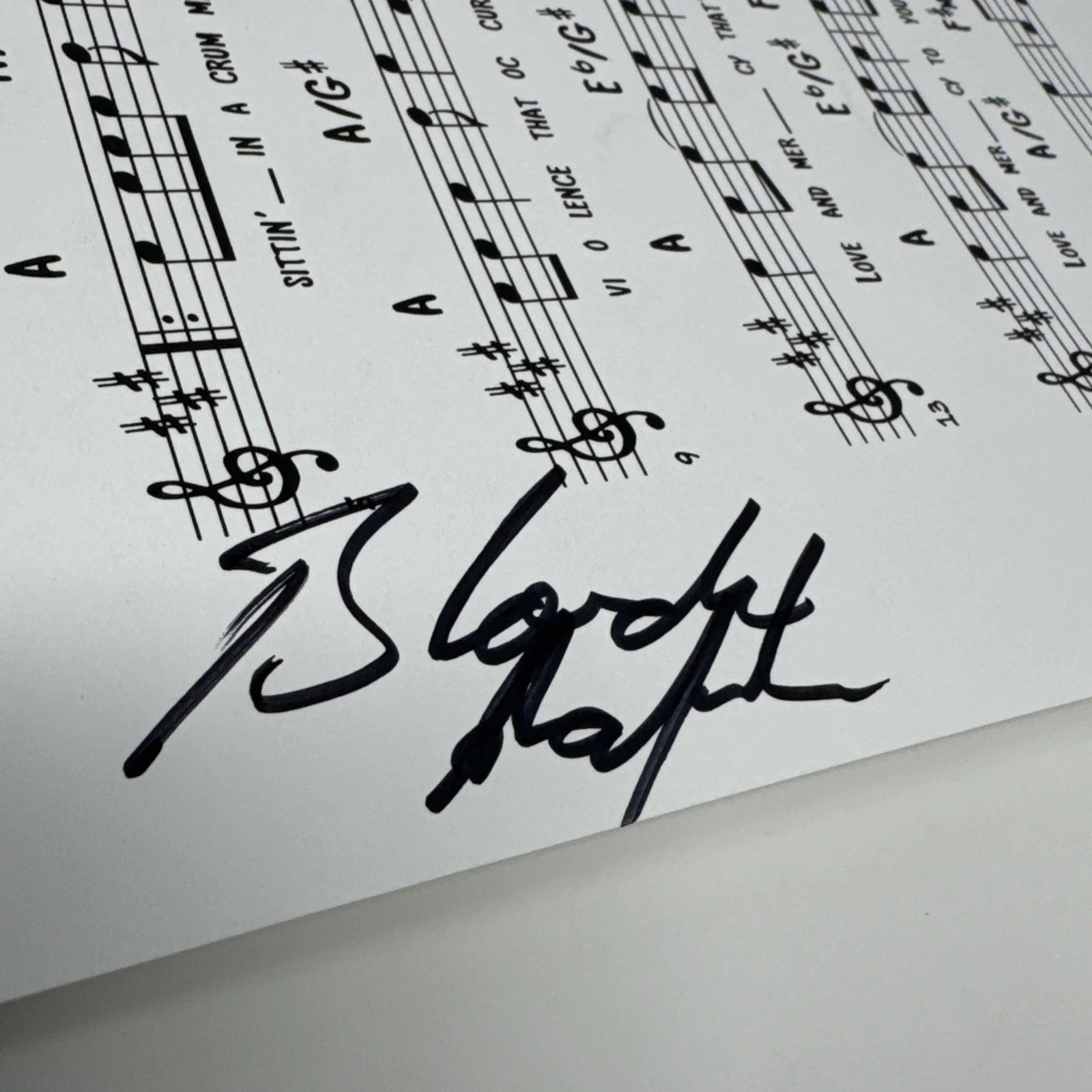 Brian Wilson, Al Jardine And Blondie Chaplin Signed Love And Mercy Sheet Music, изображение 4
