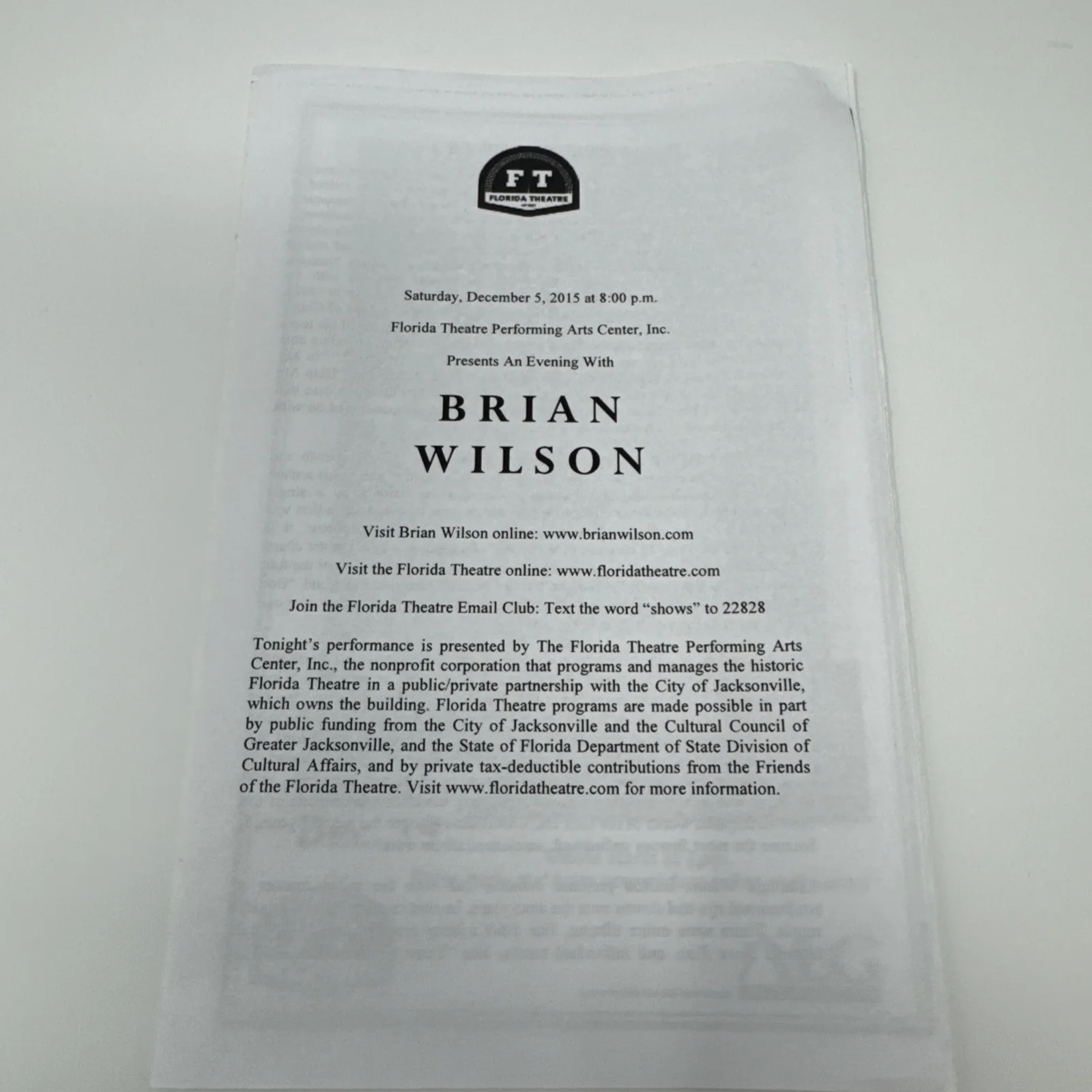 Brian Wilson, Al Jardine, Blondie Chaplin Autograph In Person From 2015 Concert, изображение 5
