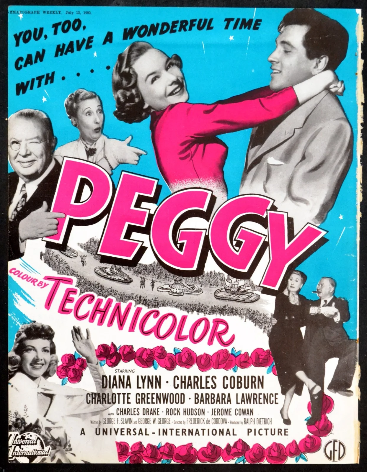 TRIO 1950 Jean Simmons, Michael Rennie, Nigel Patrick, Michael Rennie TRADE AD, изображение 3