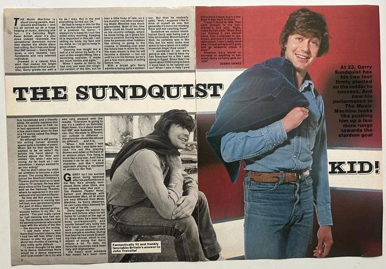 GERRY SUNDQUIST - 1979 Full page UK magazine poster feature, image 2
