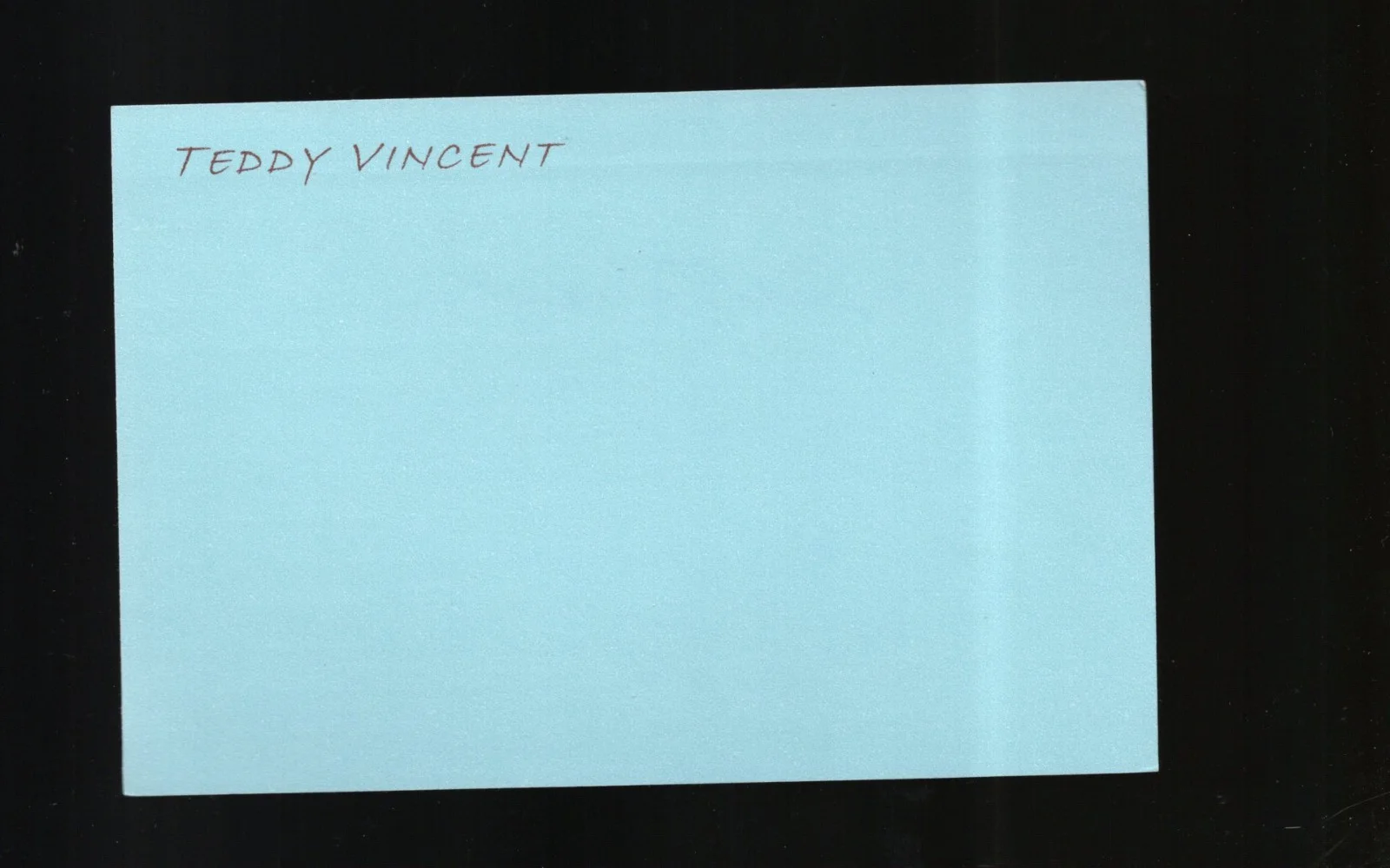 Teddy Vincent - Actress * Signed Index Card * The Blob - Mistresses, изображение 2