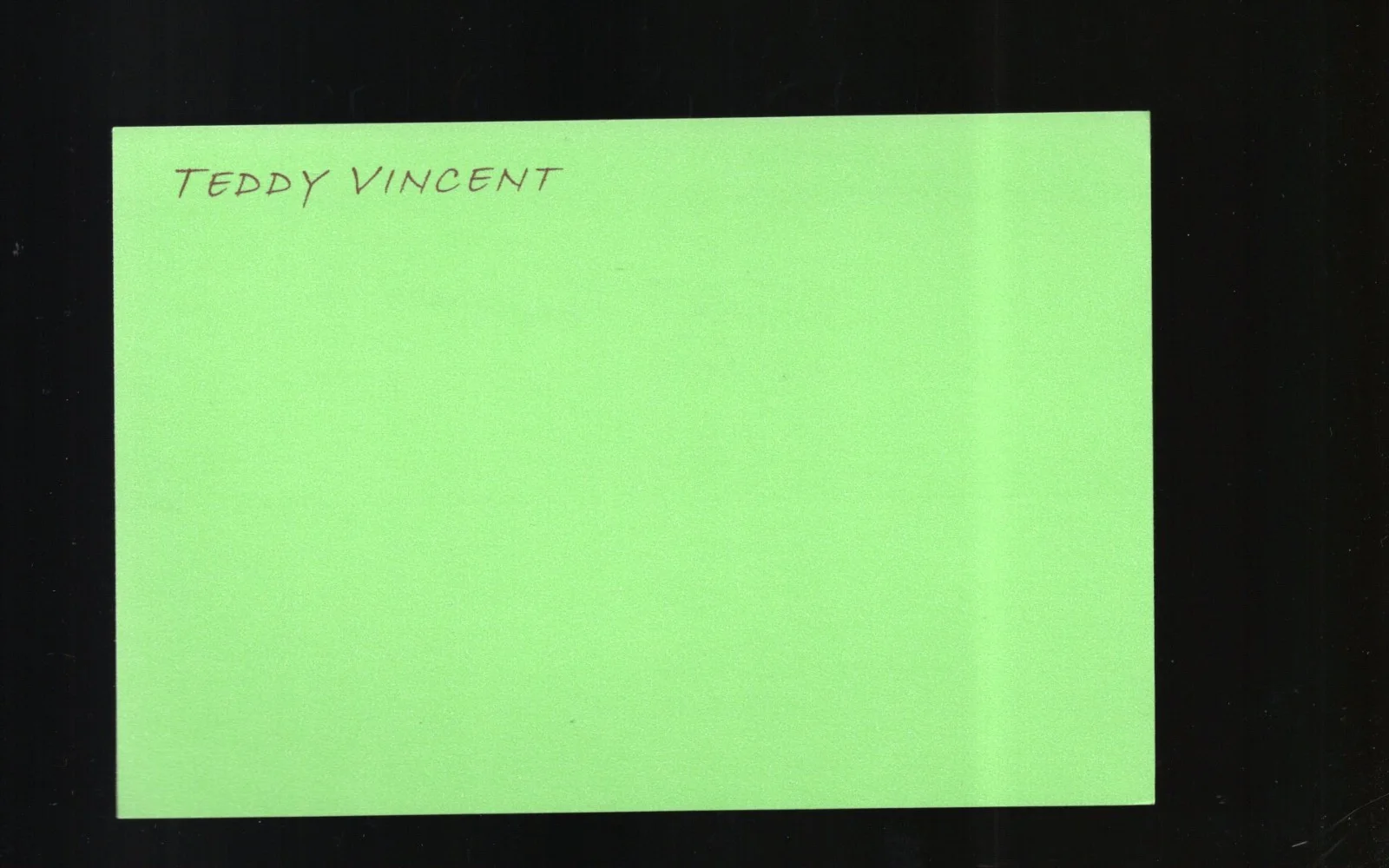 Teddy Vincent - Actress * Signed Index Card * The Blob - Mistresses, image 2