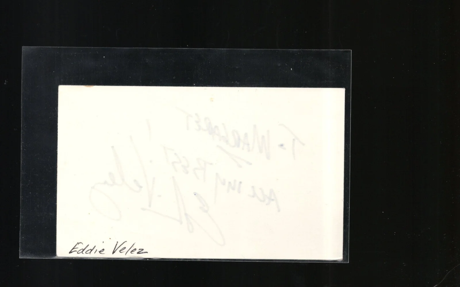 Eddie Velez - Actor * Signed Index Card * The A-Team - Repo Man, изображение 2