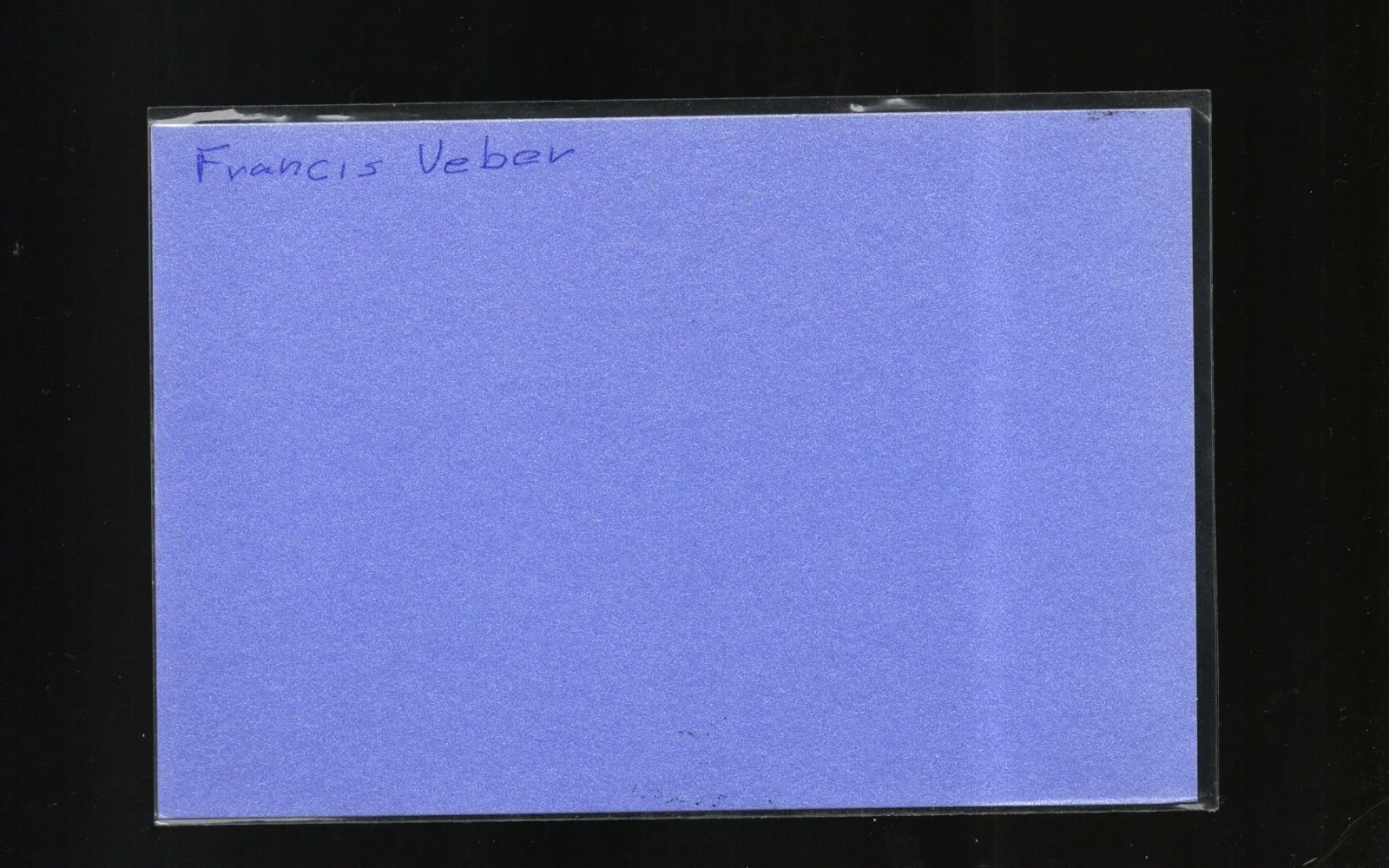 Francis Veber - Writer - Director * Signed Index Card + Photo * Three Fugitives, изображение 2