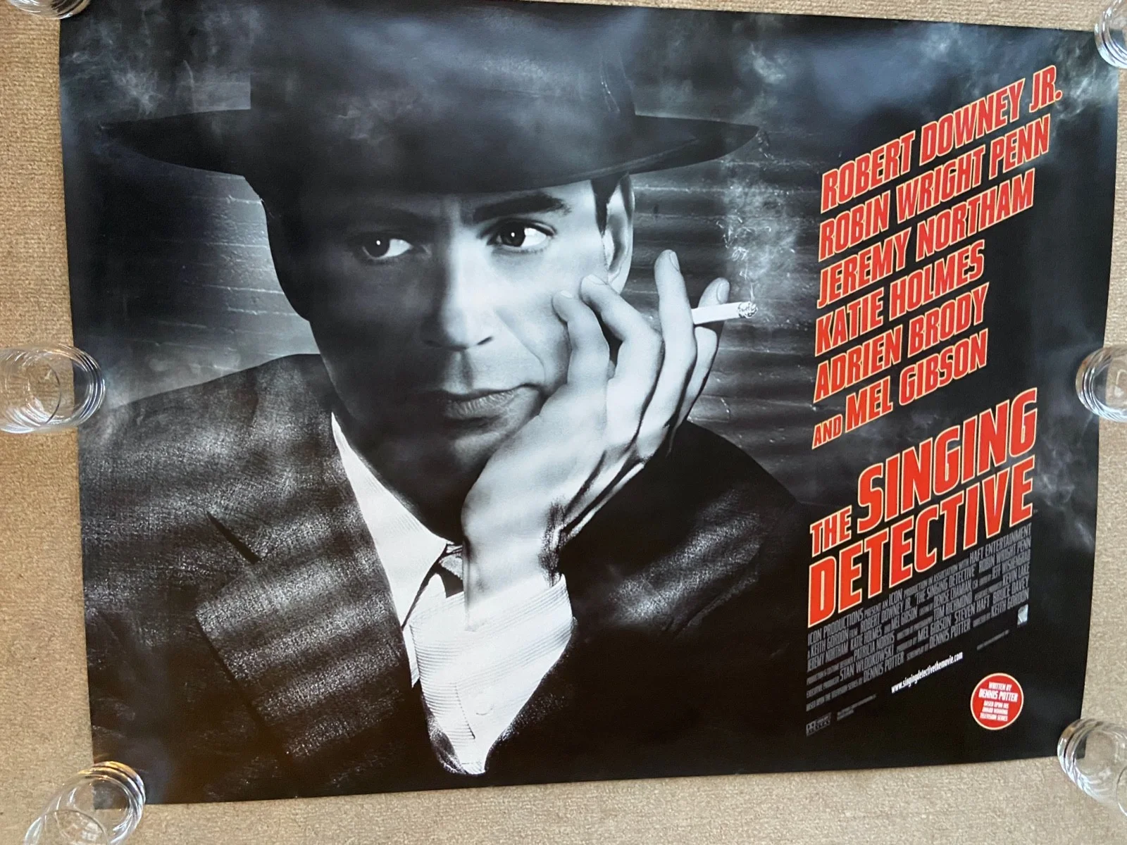THE SINGING DETECTIVE Rob Downey Orig. UK DS Quad Cinema Poster NEW Rolled 30x40, изображение 3