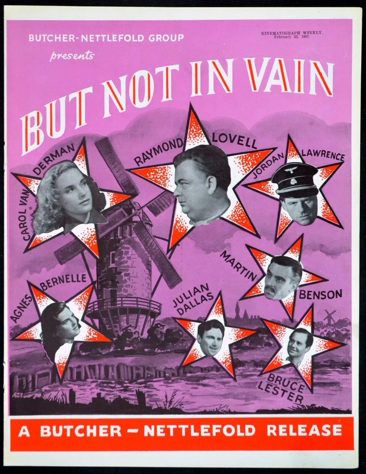 MORNING DEPARTURE 1950 John Mills, Richard Attenborough TRADE ADVERT, изображение 2