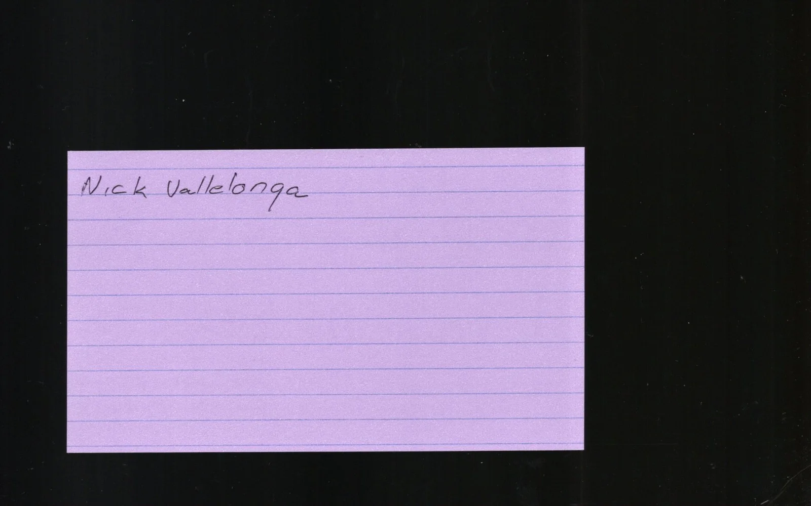 Nick Vallelonga - Actor - Writer - Director * Signed Index Card * Green Book, image 2