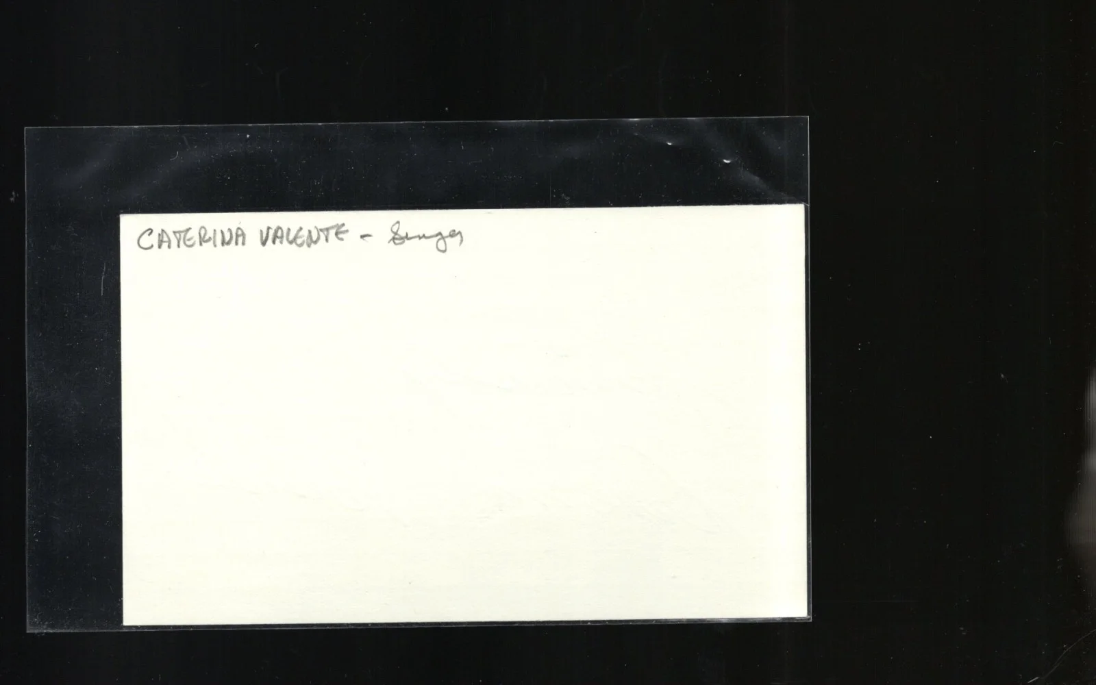 Caterina Valente - Singer - Dancer - Actress * Signed Index Card * Hotel Paradie, image 2