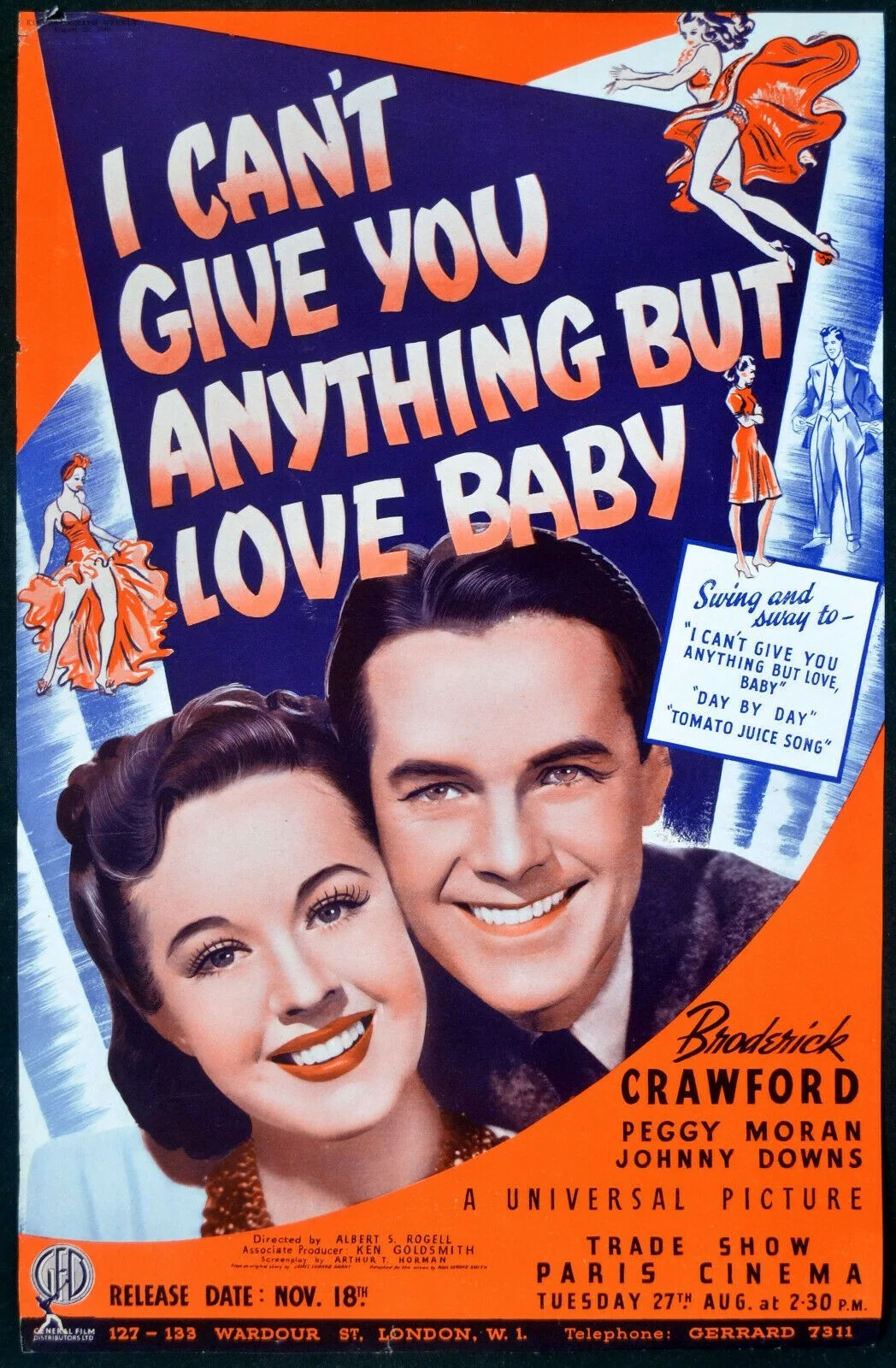 LA CONGA NIGHTS 1940 Hugh Herbert, Constance Moore, Dennis O'Keefe TRADE ADVERT, изображение 2